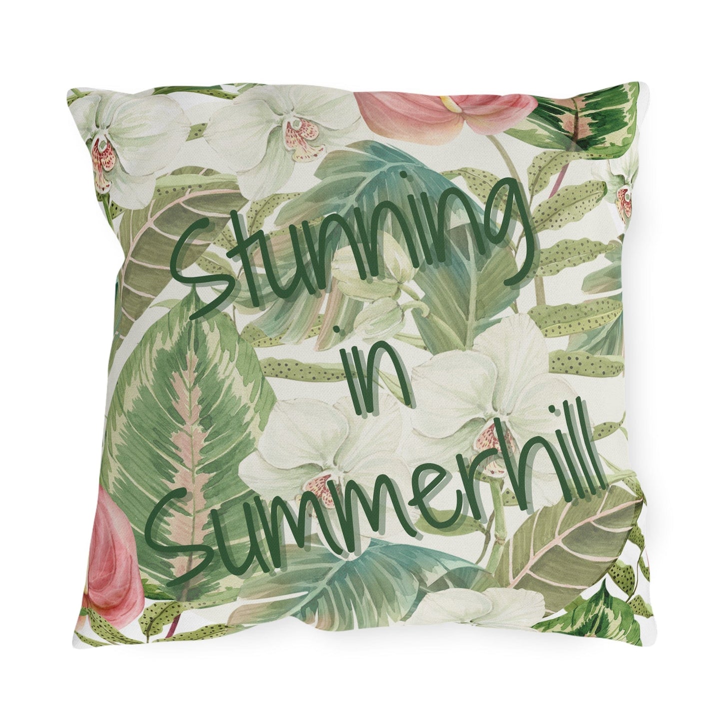 Take the 2nd Exit Florida Villages of Outdoor Pillows (Green Lettering) - Summerhill