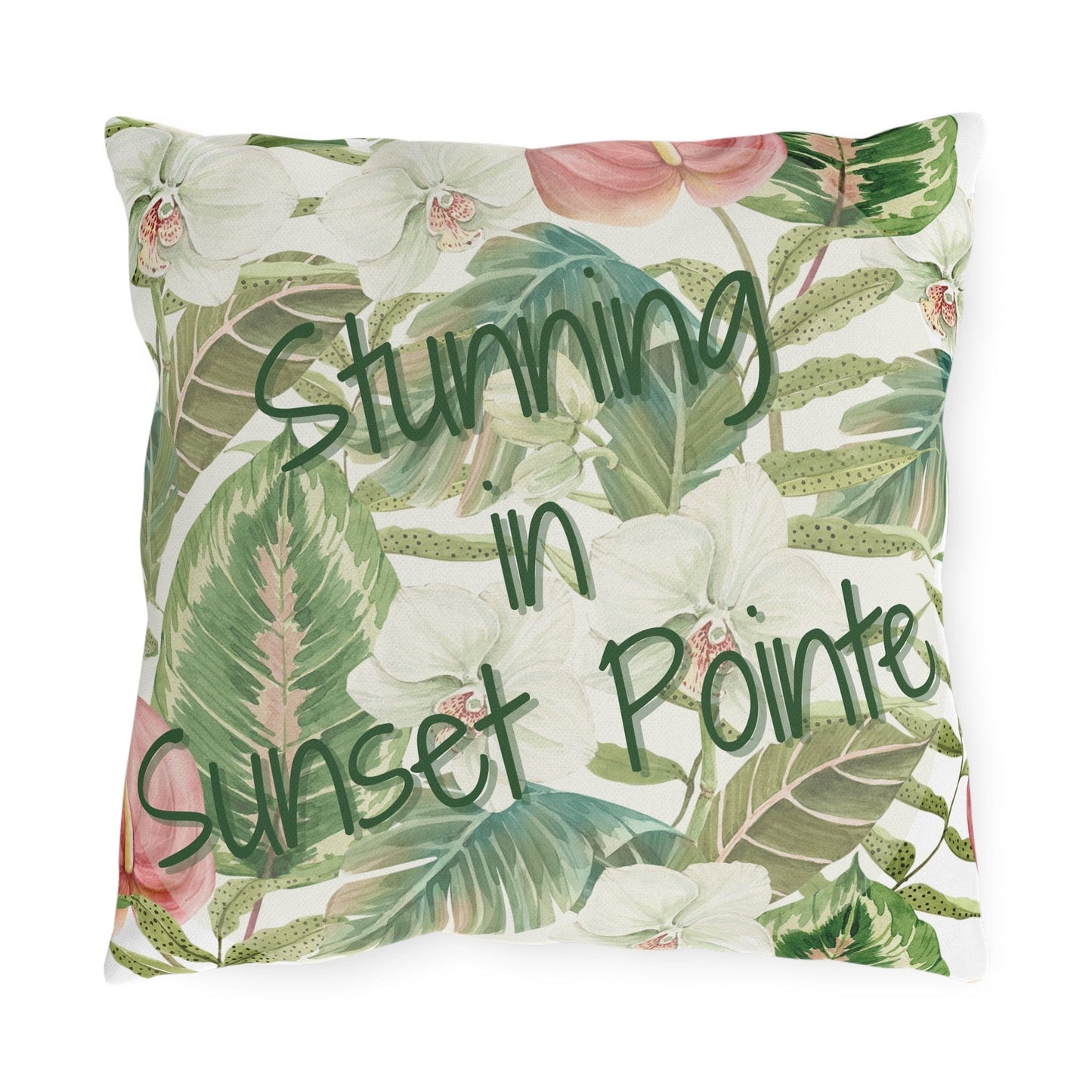 Take the 2nd Exit Florida Villages of Outdoor Pillows (Green Lettering) - Sunset Pointe