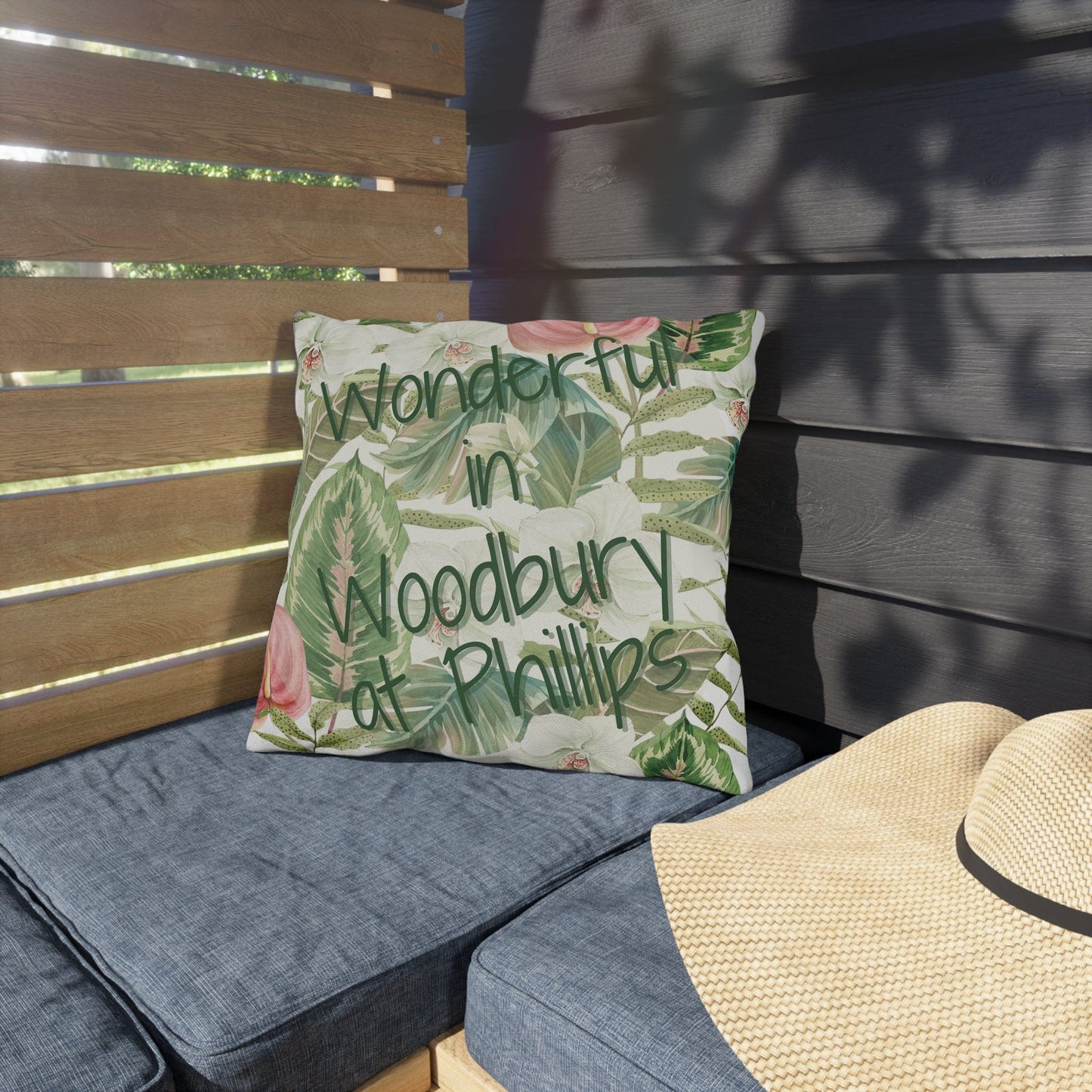 Take the 2nd Exit Florida Villages of Outdoor Pillows (Green Lettering) - Woodbury at Phillips