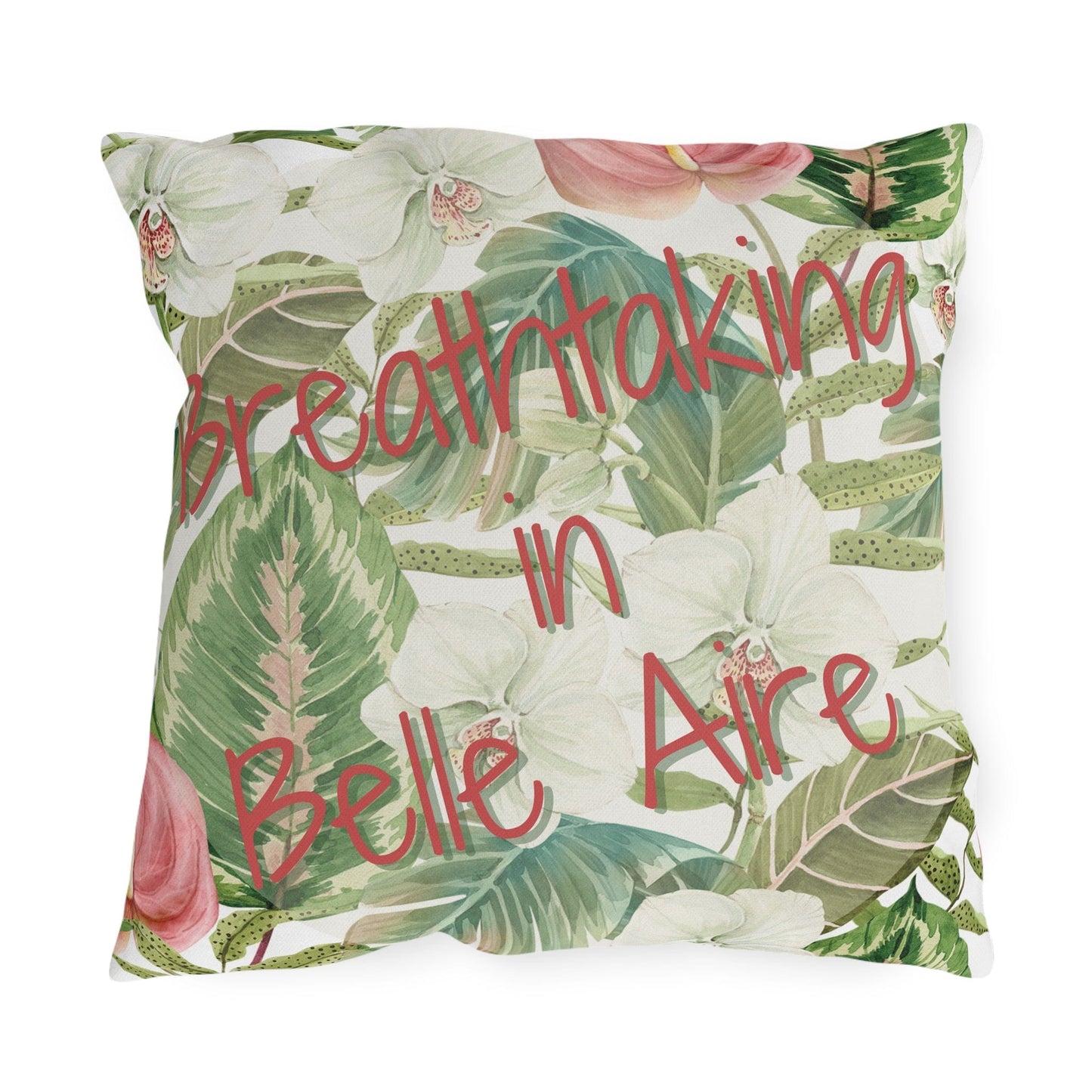 Take the 2nd Exit Florida Villages of Outdoor Pillows (Pink Lettering) - Belle Aire