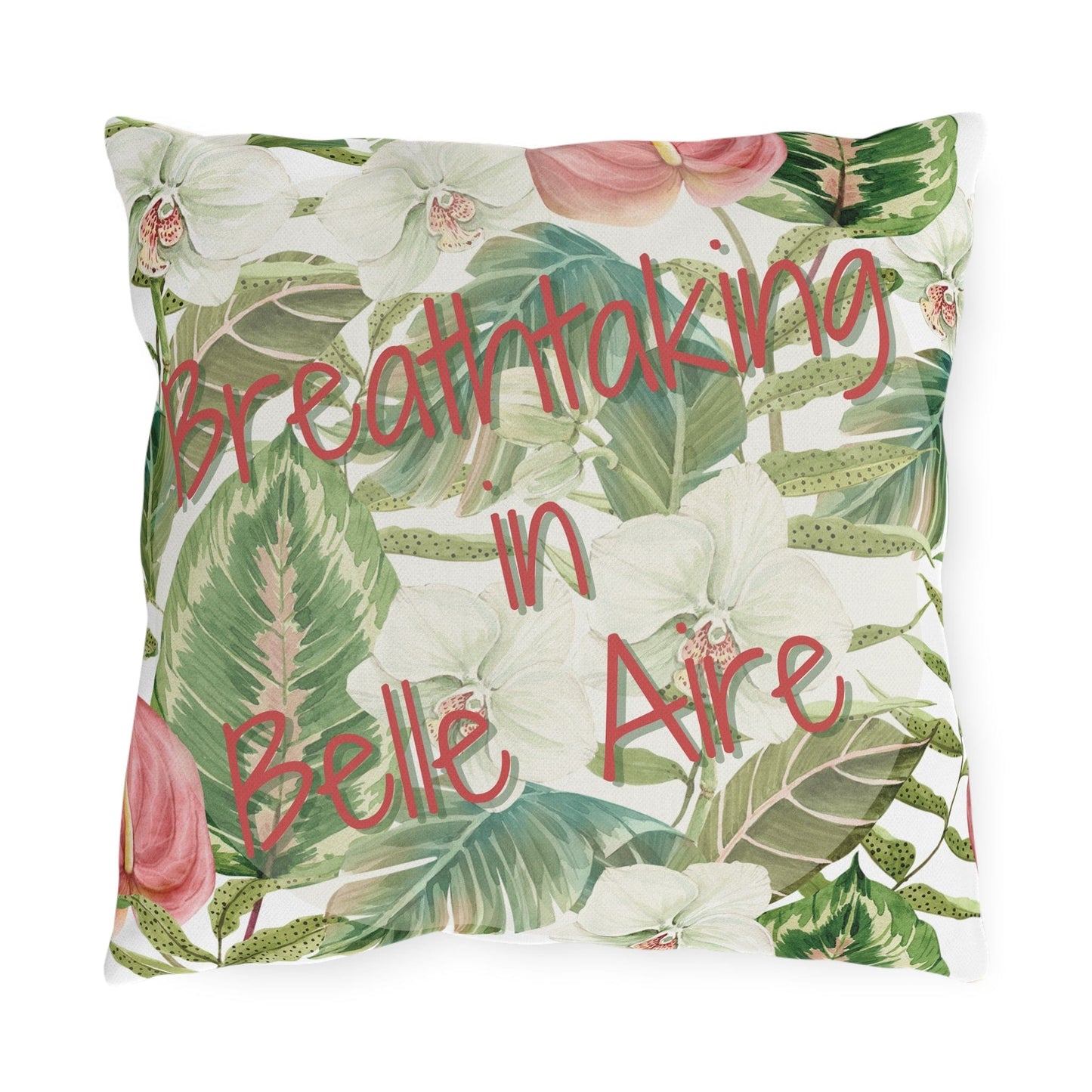 Take the 2nd Exit Florida Villages of Outdoor Pillows (Pink Lettering) - Belle Aire