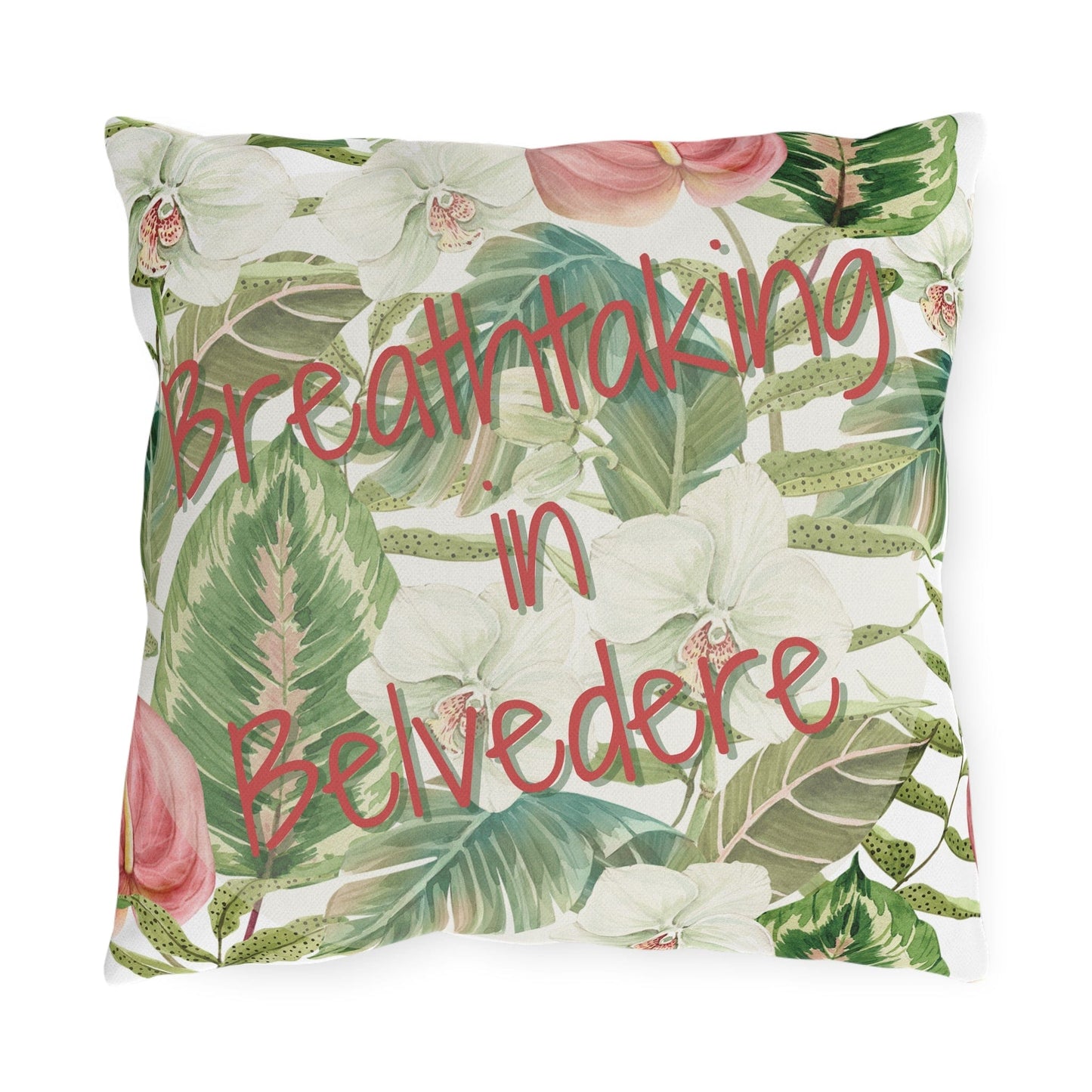 Take the 2nd Exit Florida Villages of Outdoor Pillows (Pink Lettering) - Belvedere