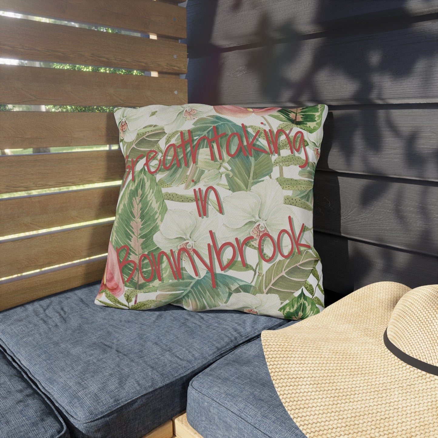 Take the 2nd Exit Florida Villages of Outdoor Pillows (Pink Lettering) - Bonnybrook