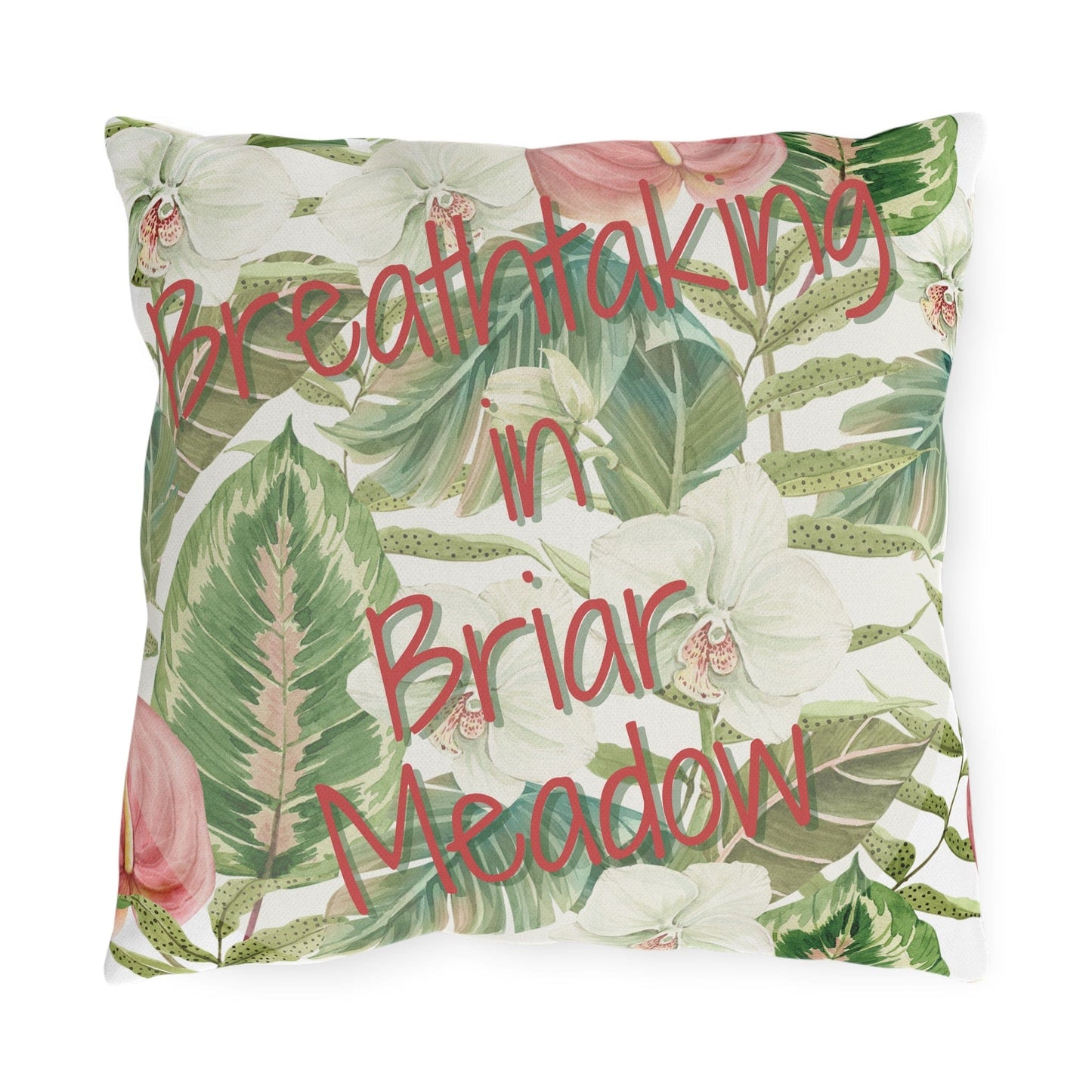 Take the 2nd Exit Florida Villages of Outdoor Pillows (Pink Lettering) - Briar Meadow