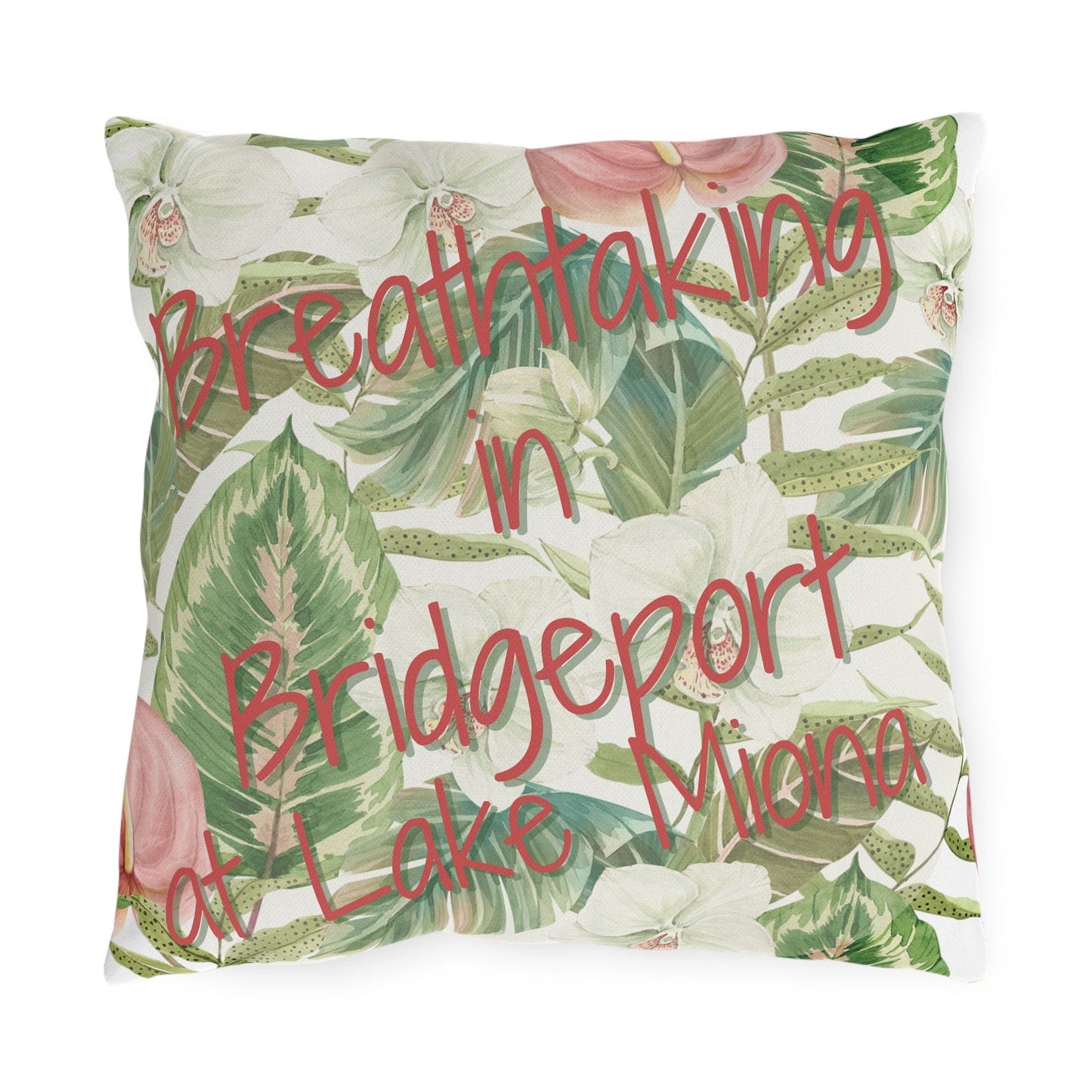 Take the 2nd Exit Florida Villages of Outdoor Pillows (Pink Lettering) - Bridgeport at Lake Miona