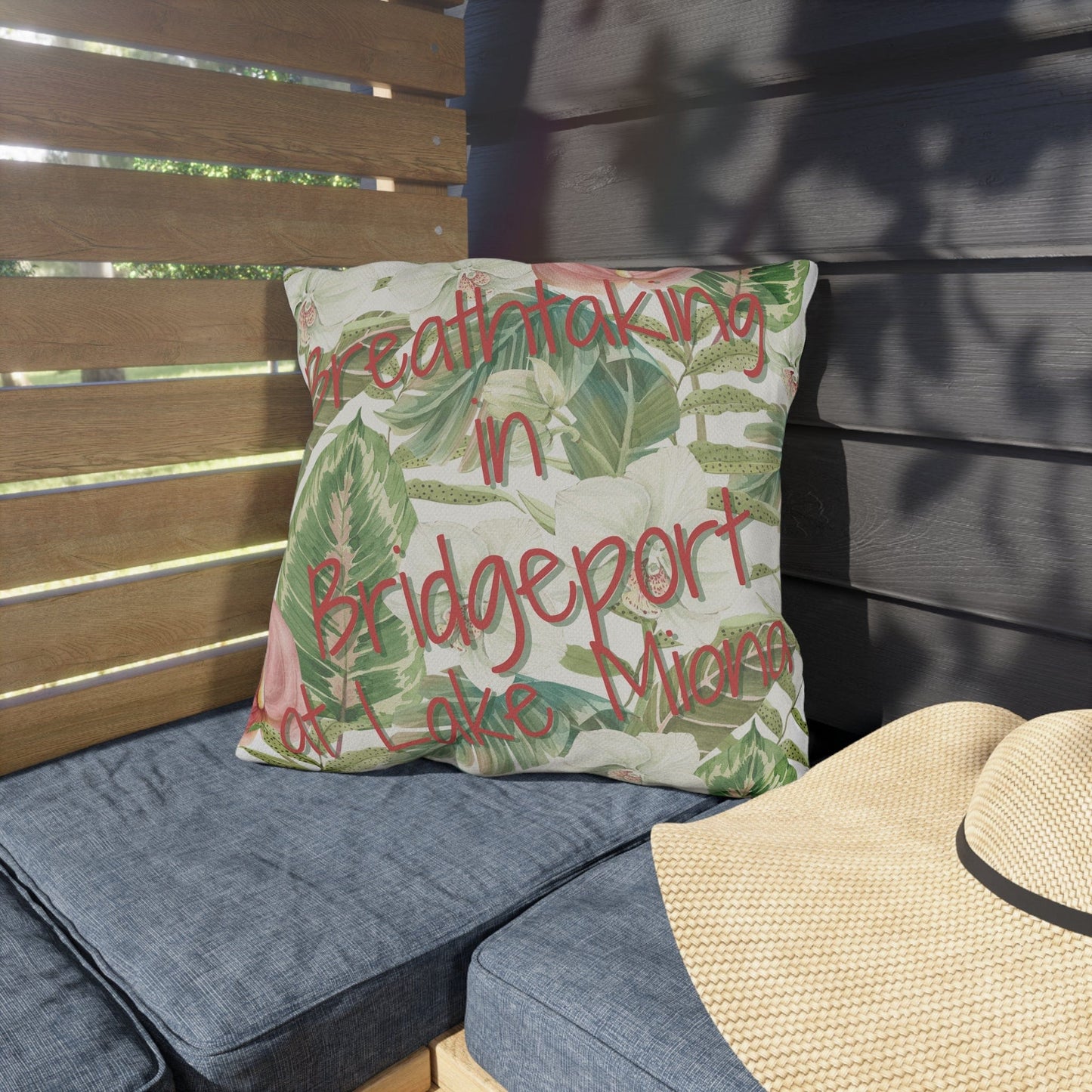 Take the 2nd Exit Florida Villages of Outdoor Pillows (Pink Lettering) - Bridgeport at Lake Miona