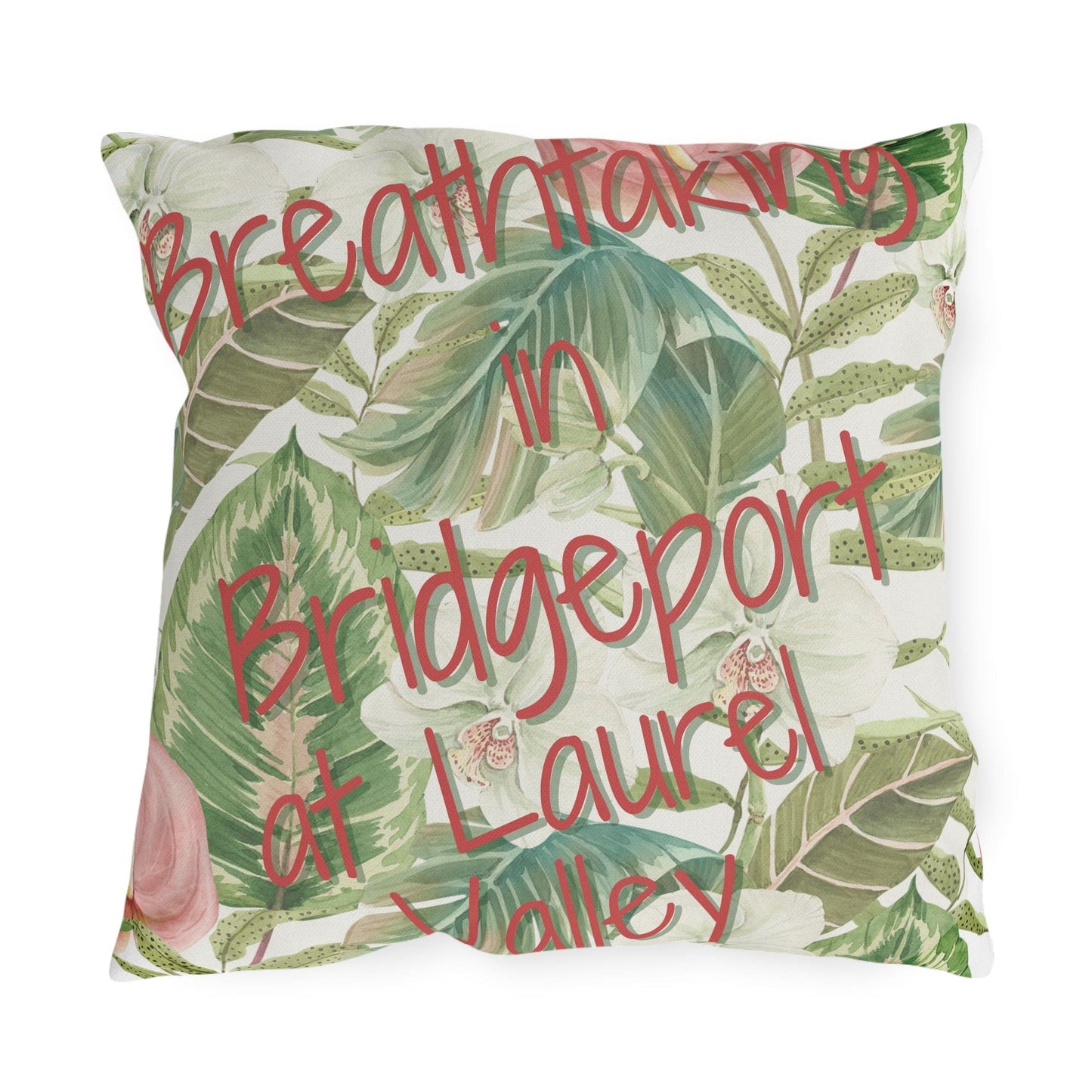 Take the 2nd Exit Florida Villages of Outdoor Pillows (Pink Lettering) - Bridgeport at Laurel Valley