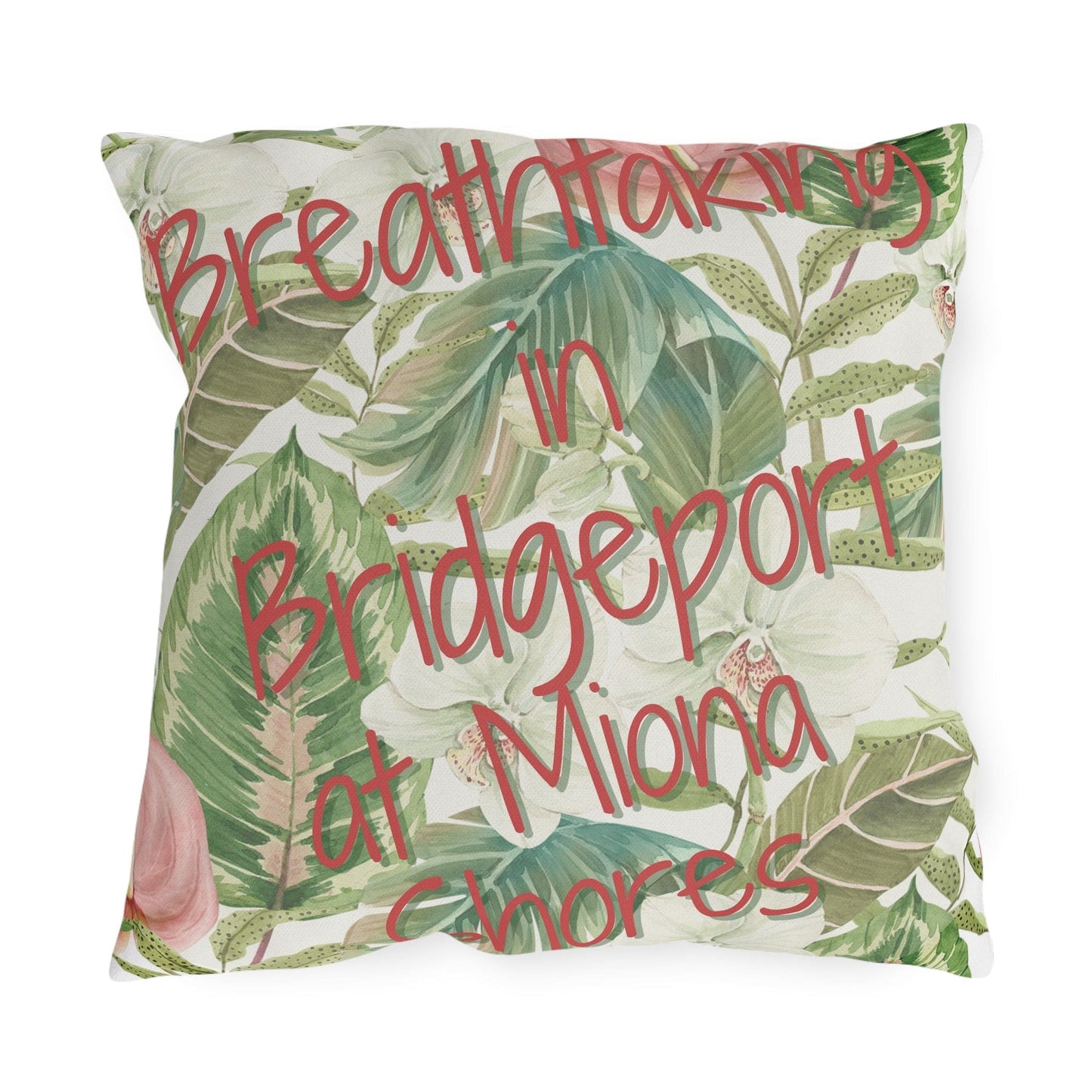 Take the 2nd Exit Florida Villages of Outdoor Pillows (Pink Lettering) - Bridgeport at Miona Shores