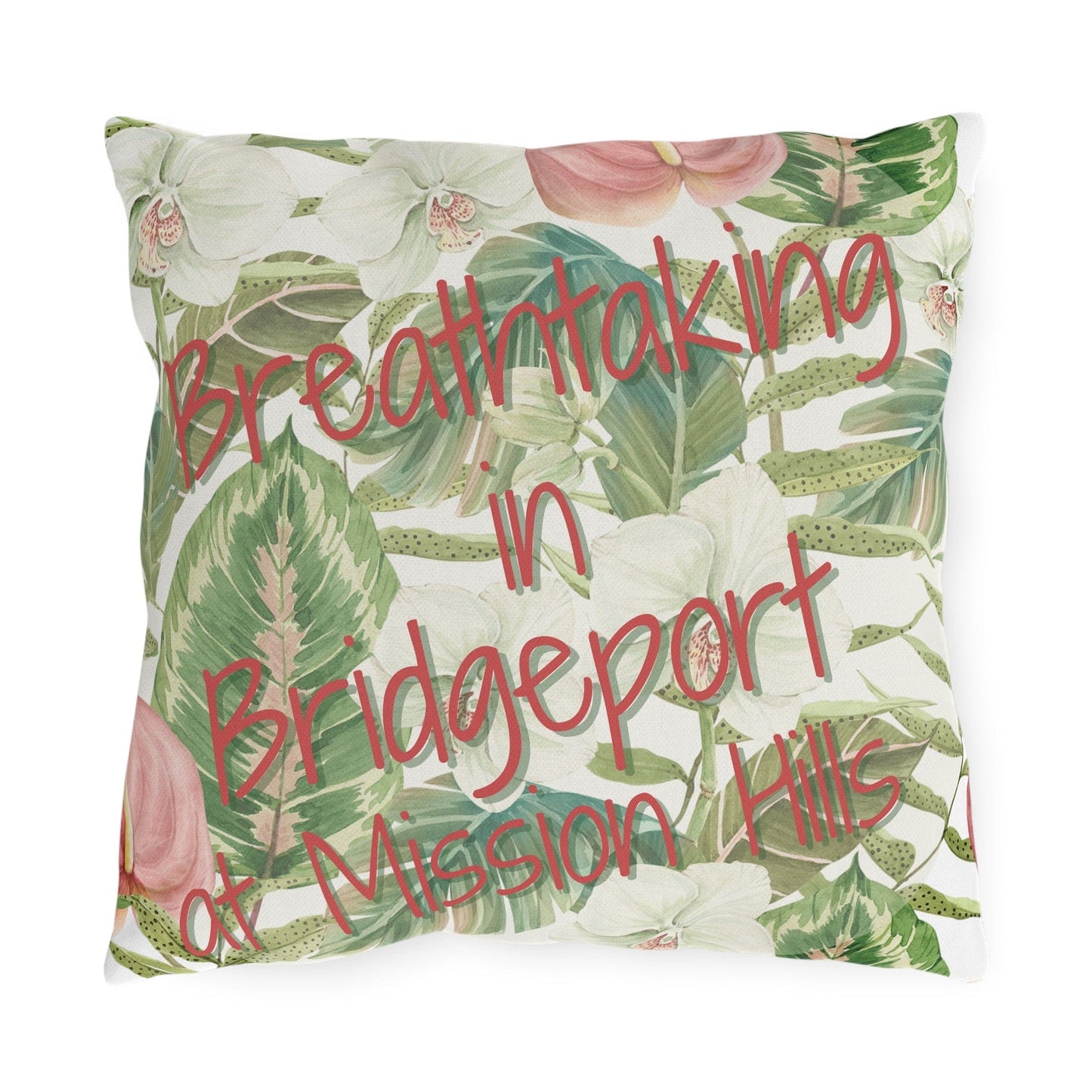 Take the 2nd Exit Florida Villages of Outdoor Pillows (Pink Lettering) - Bridgeport at Mission Hills