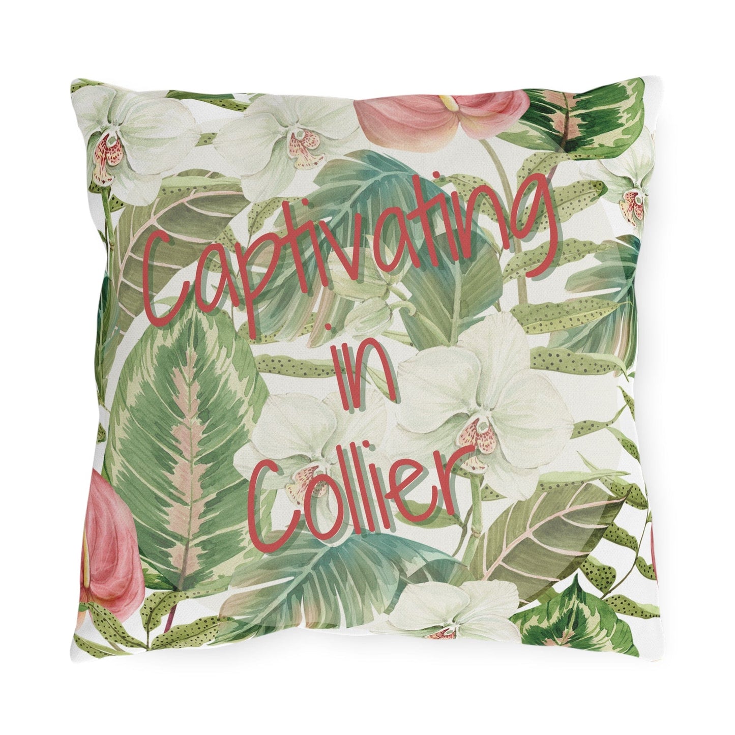 Take the 2nd Exit Florida Villages of Outdoor Pillows (Pink Lettering) - Collier