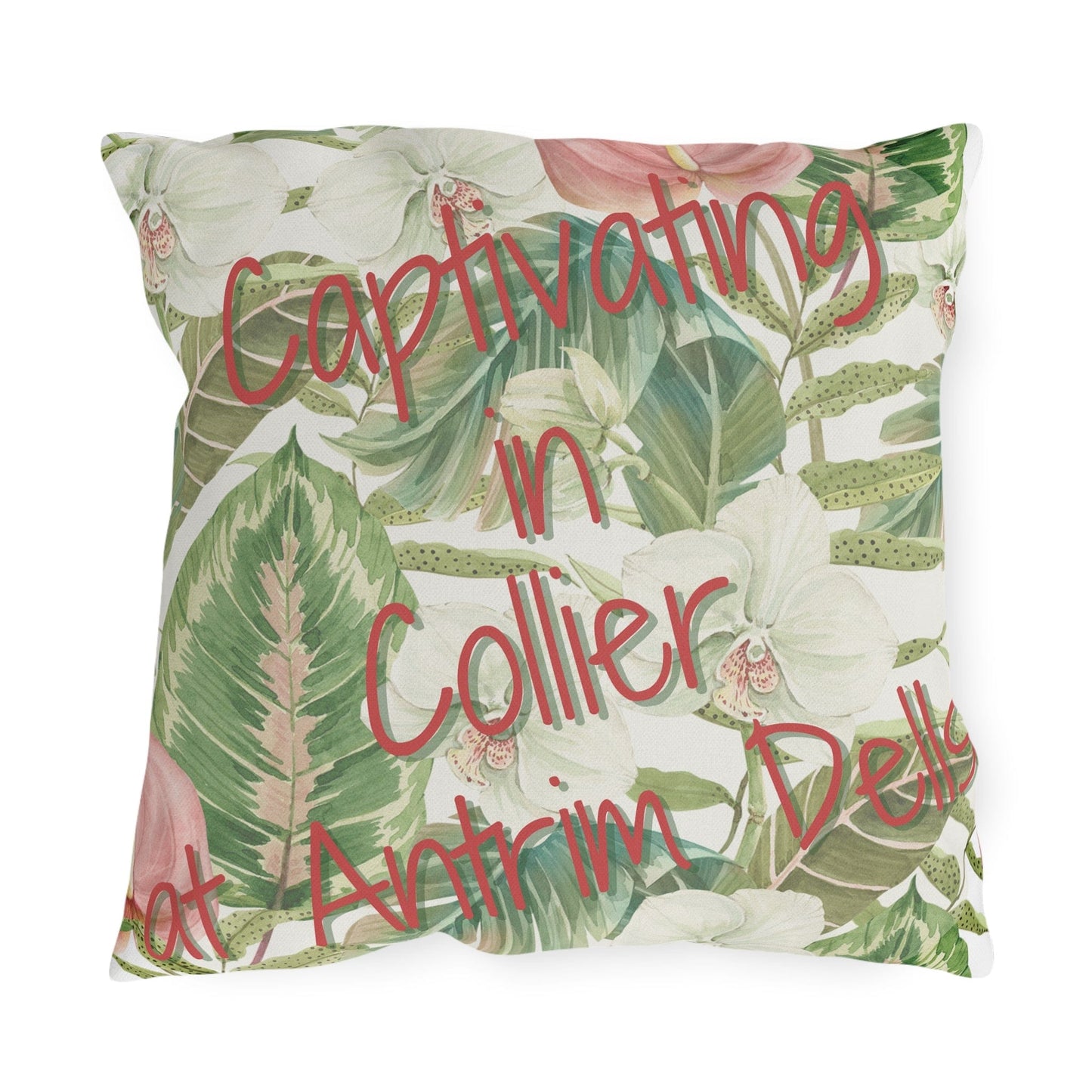 Take the 2nd Exit Florida Villages of Outdoor Pillows (Pink Lettering) - Collier at Antrim Dells