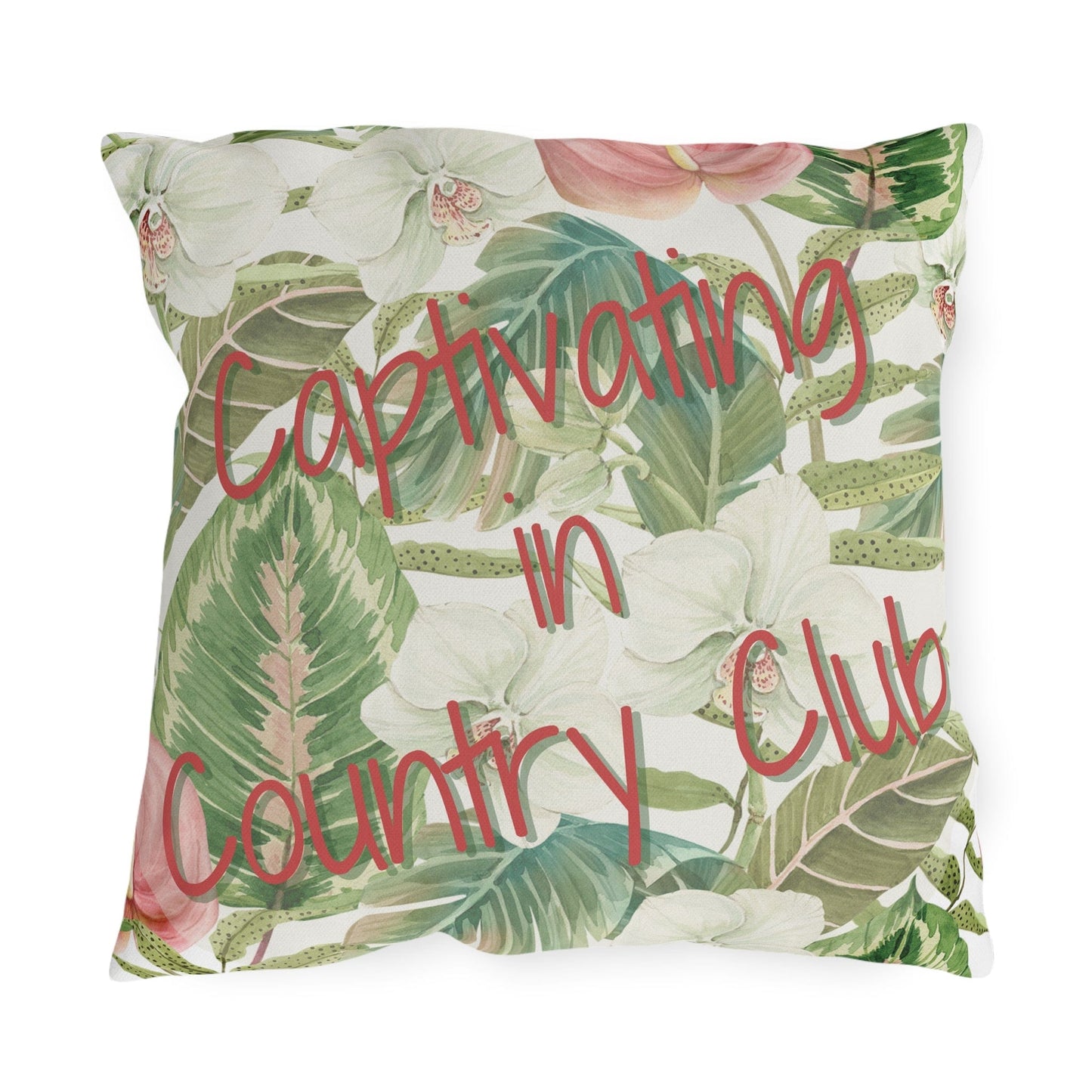Take the 2nd Exit Florida Villages of Outdoor Pillows (Pink Lettering) - Country Club