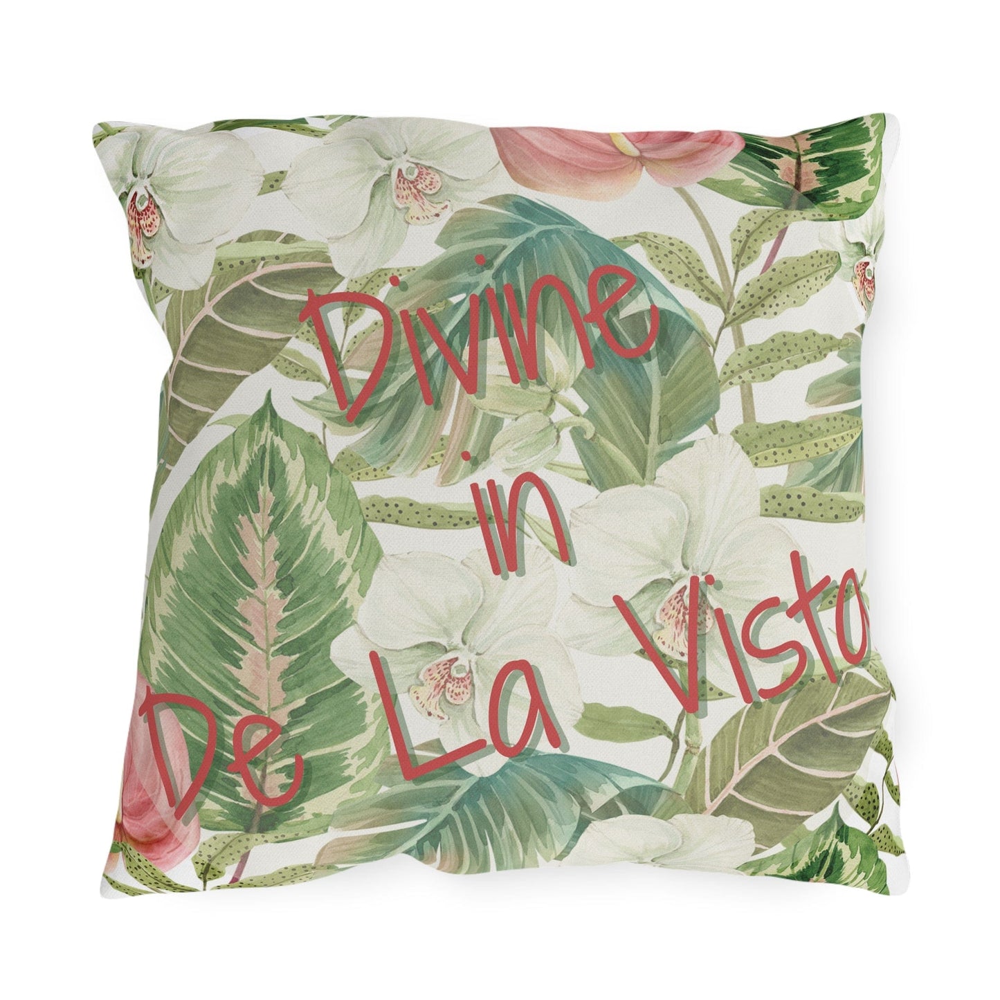 Take the 2nd Exit Florida Villages of Outdoor Pillows (Pink Lettering) - De La Vista
