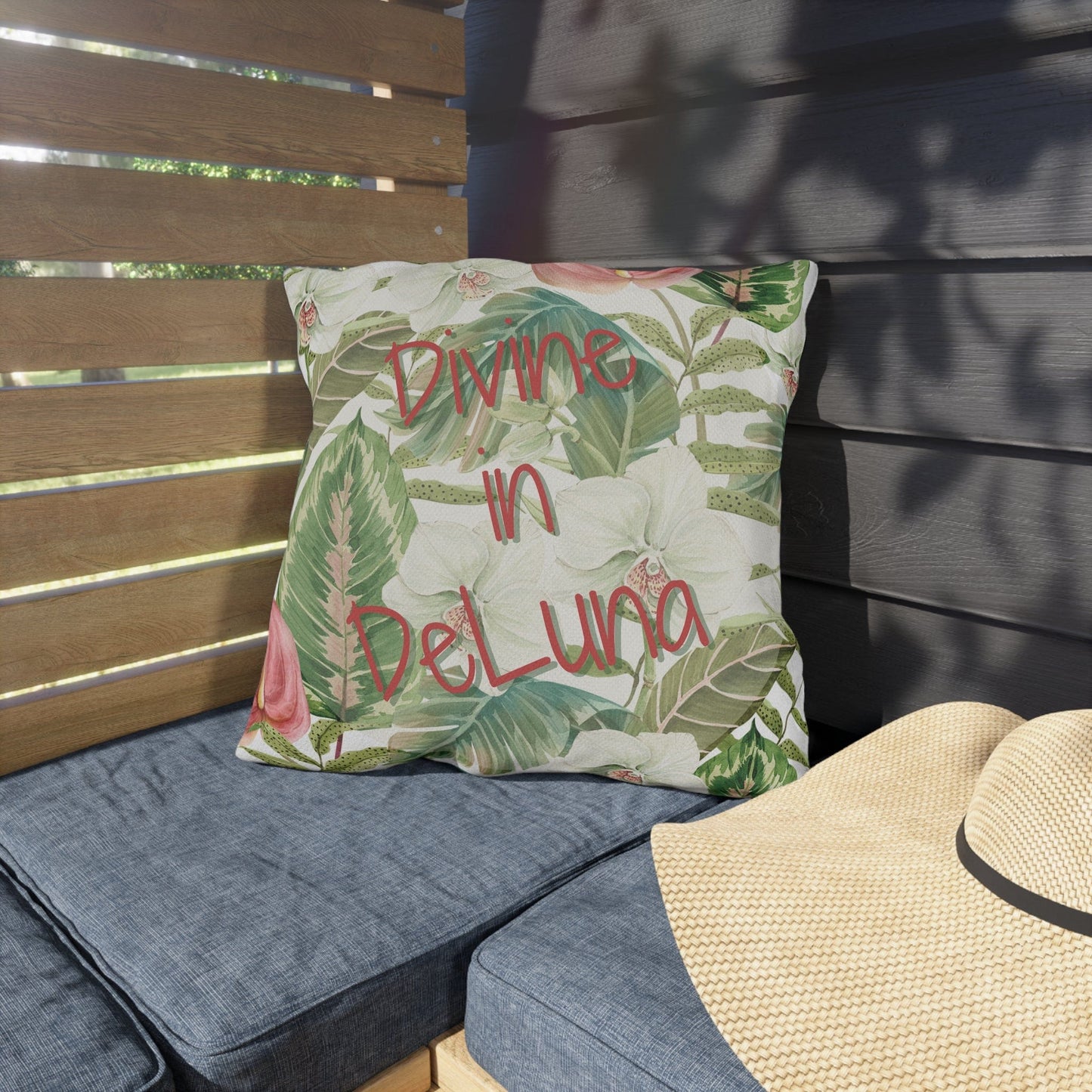 Take the 2nd Exit Florida Villages of Outdoor Pillows (Pink Lettering) - DeLuna