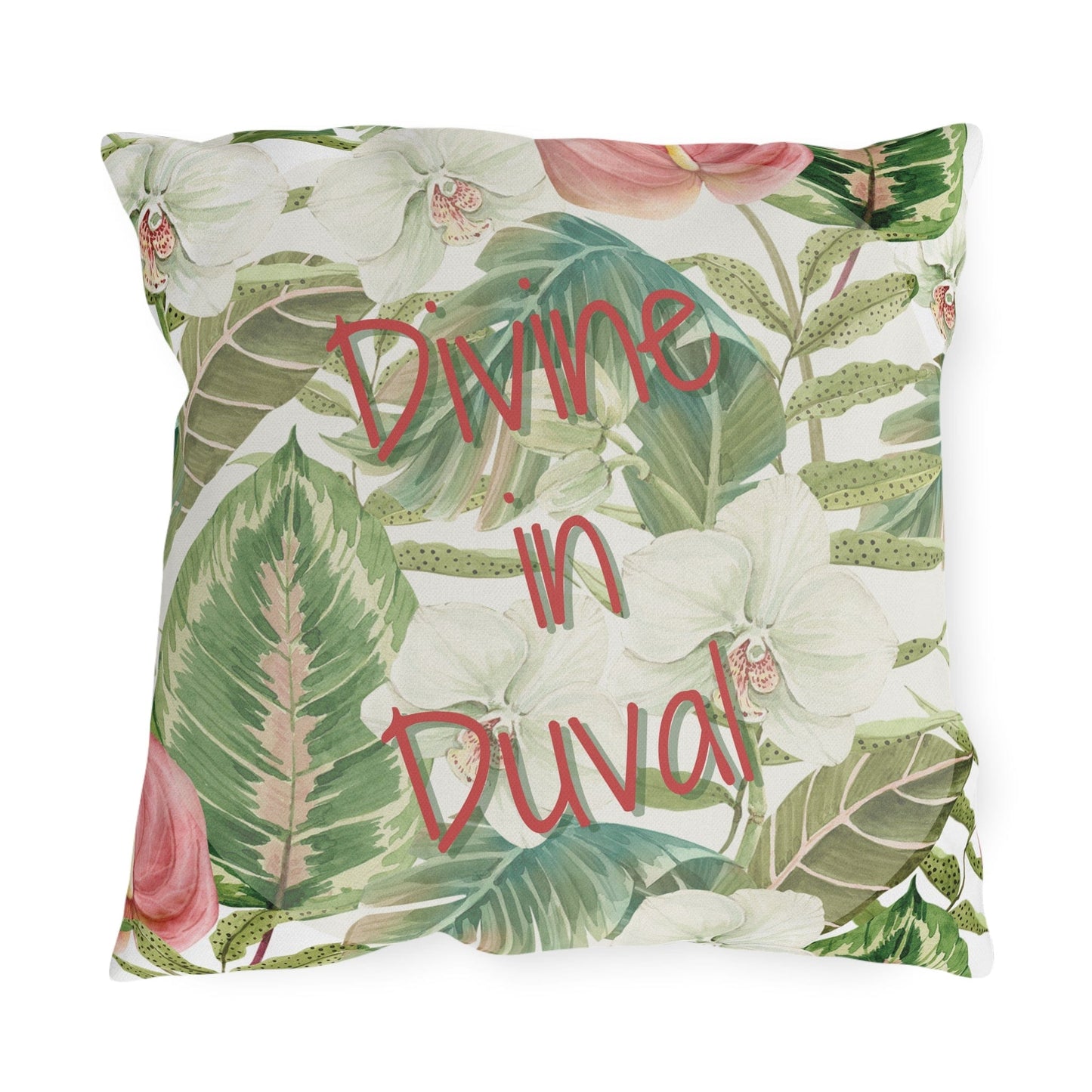 Take the 2nd Exit Florida Villages of Outdoor Pillows (Pink Lettering) - Duval