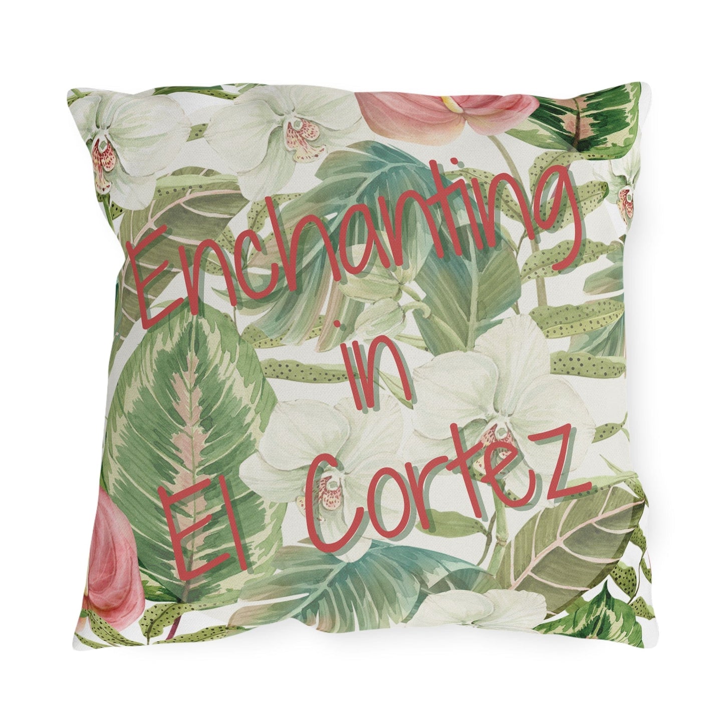 Take the 2nd Exit Florida Villages of Outdoor Pillows (Pink Lettering) - El Cortez
