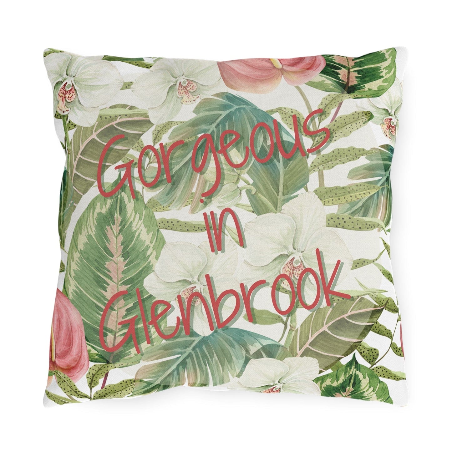 Take the 2nd Exit Florida Villages of Outdoor Pillows (Pink Lettering) - Glenbrook