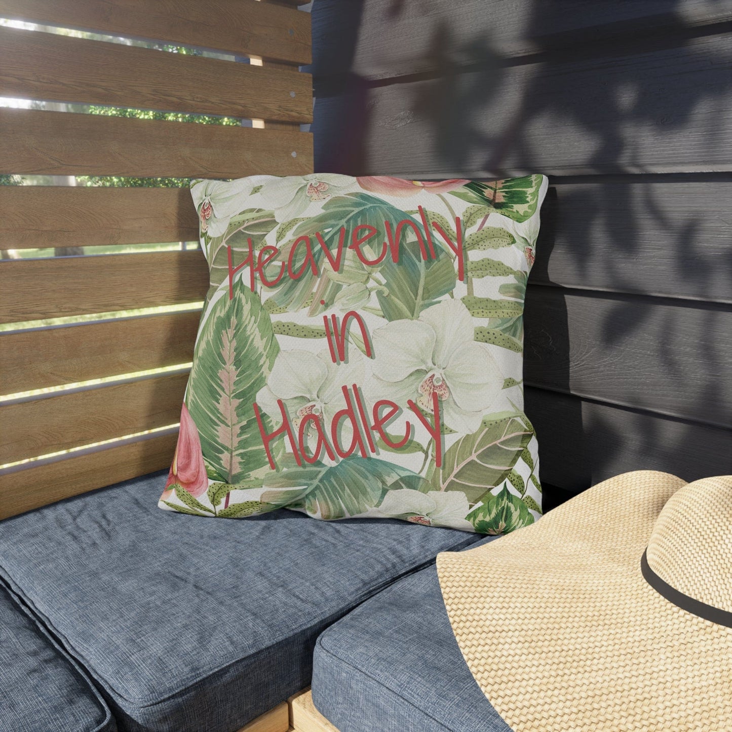 Take the 2nd Exit Florida Villages of Outdoor Pillows (Pink Lettering) - Hadley