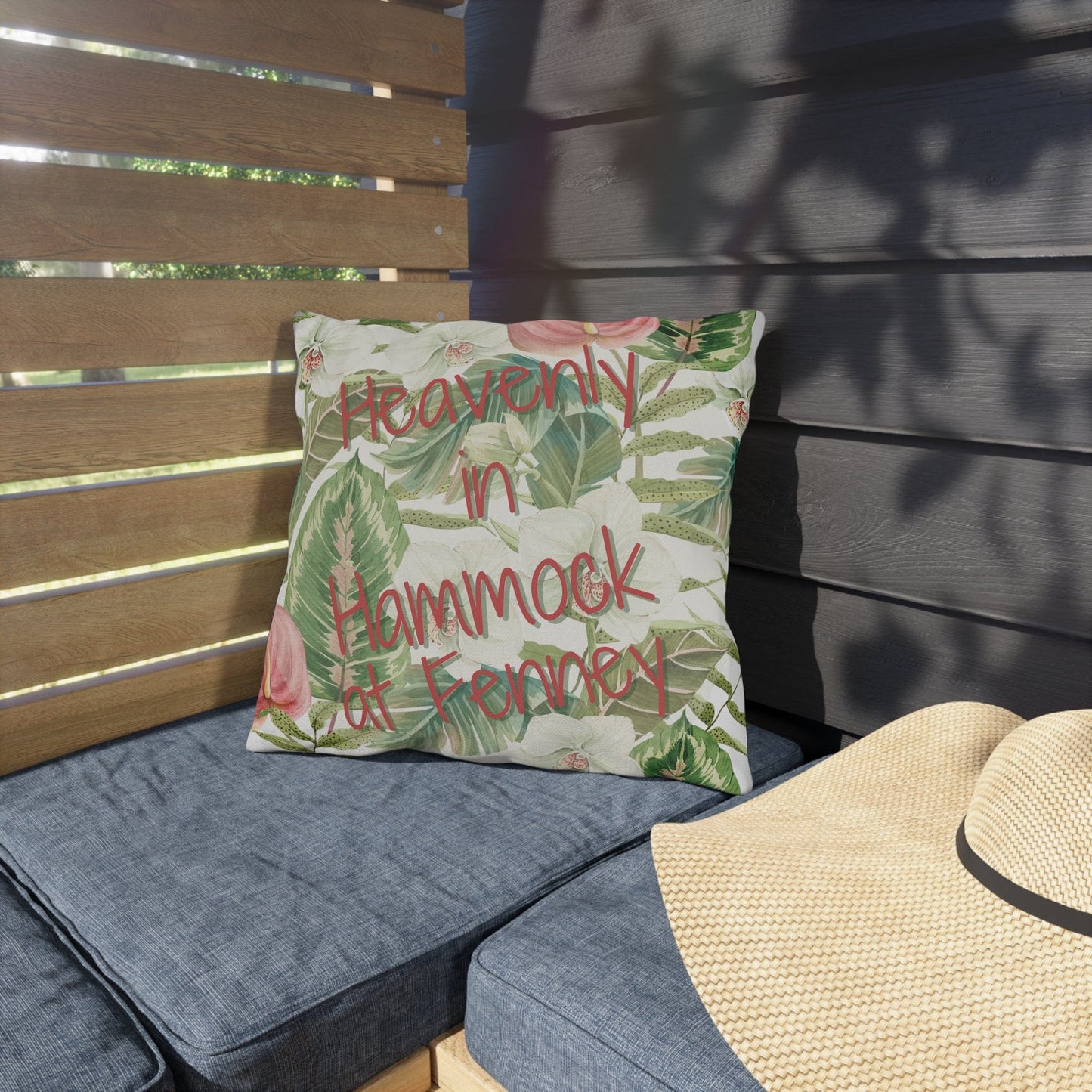 Take the 2nd Exit Florida Villages of Outdoor Pillows (Pink Lettering) - Hammock at Fenney