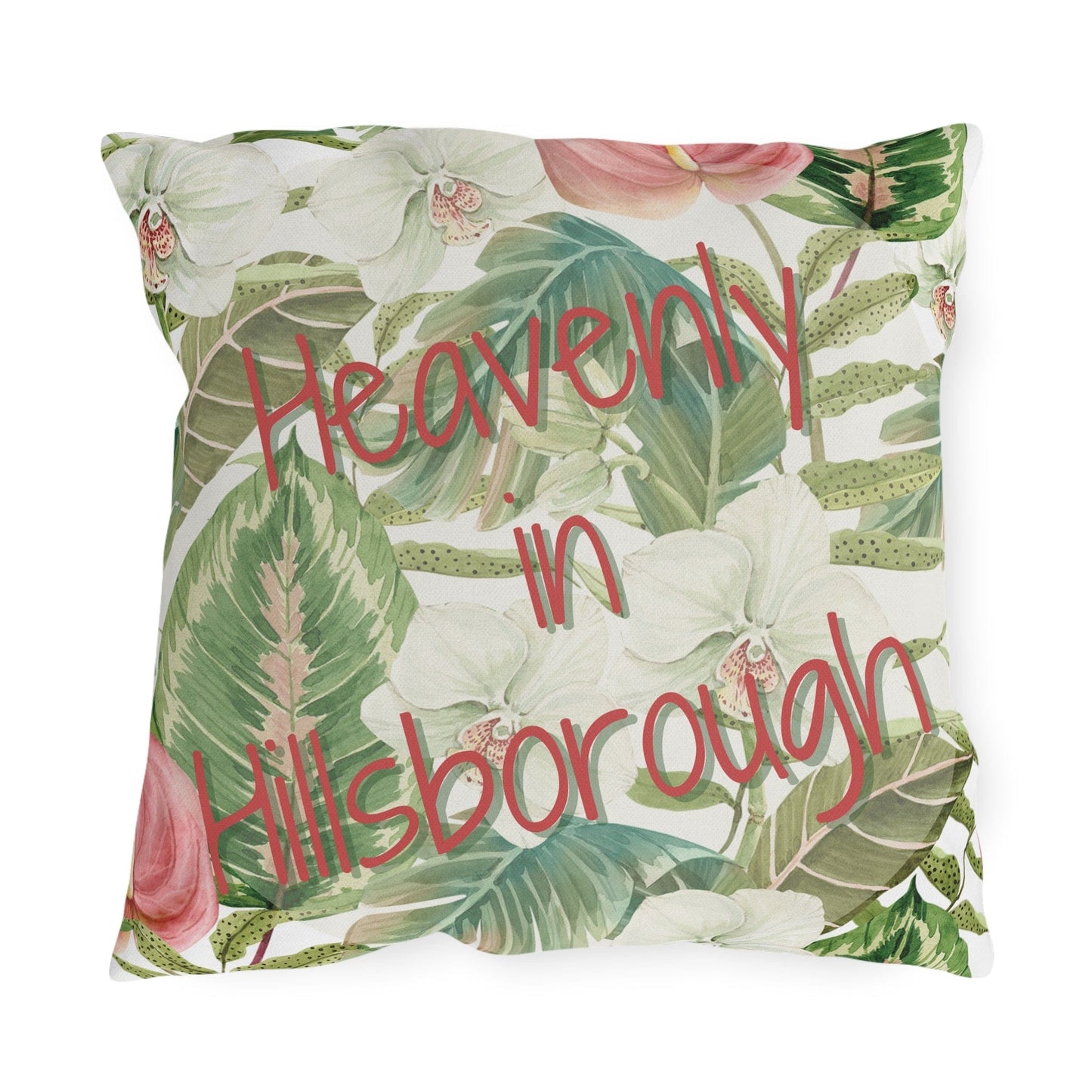 Take the 2nd Exit Florida Villages of Outdoor Pillows (Pink Lettering) - Hillsborough