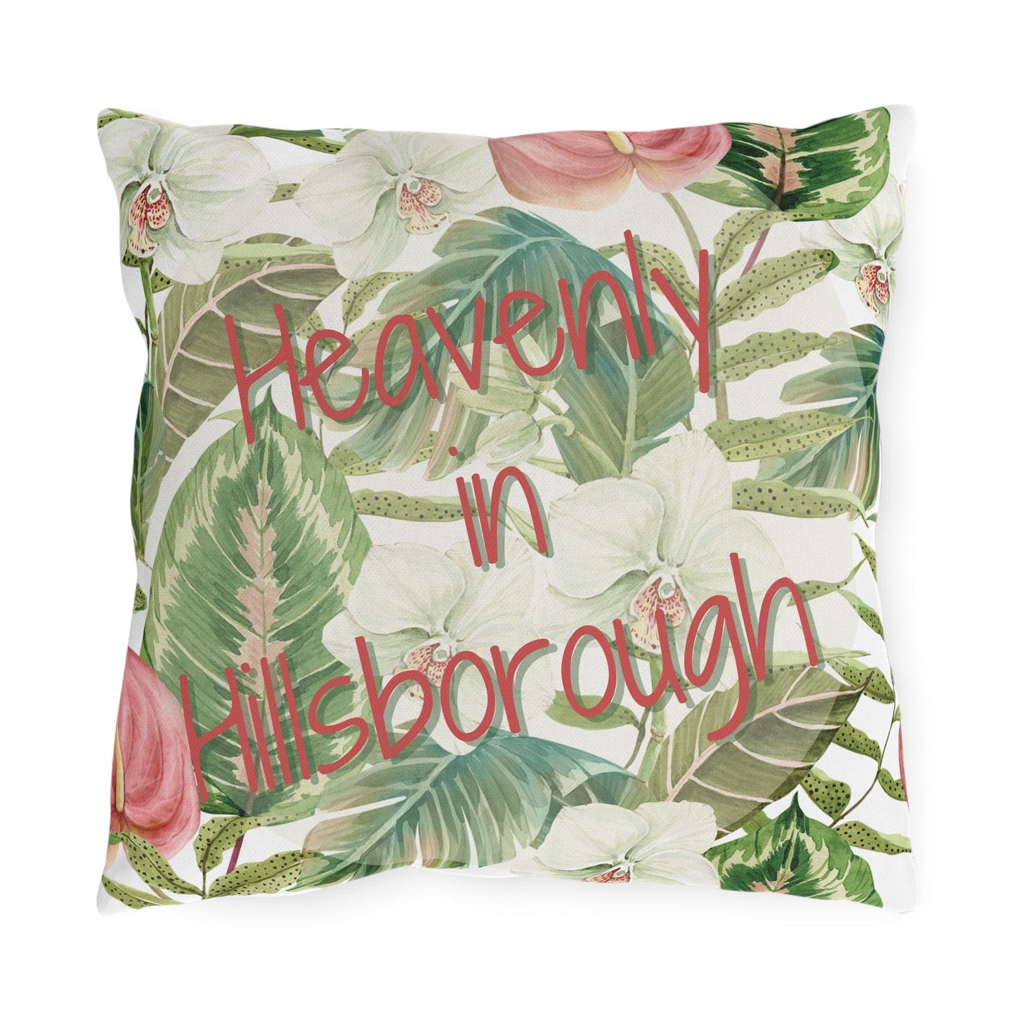 Take the 2nd Exit Florida Villages of Outdoor Pillows (Pink Lettering) - Hillsborough