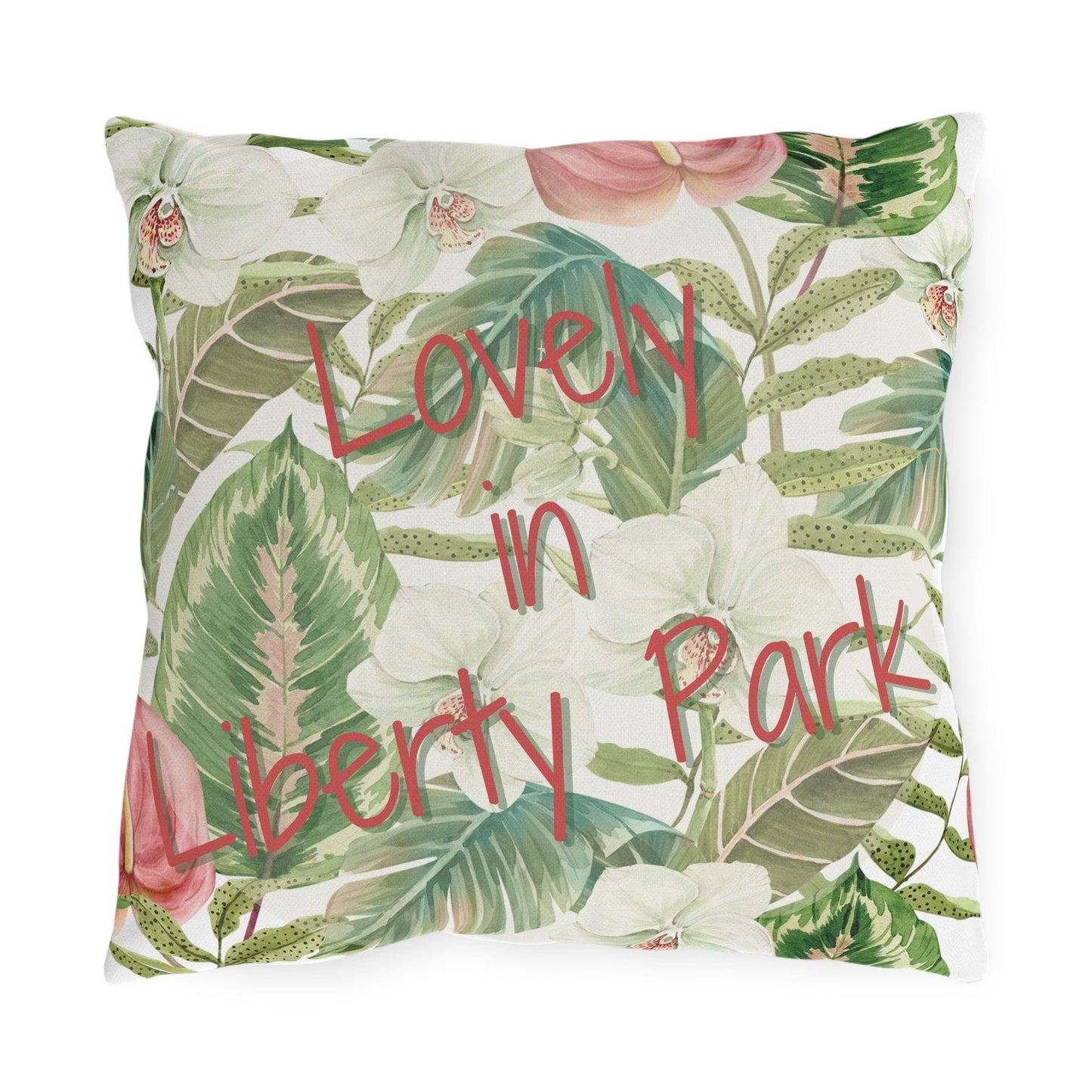 Take the 2nd Exit Florida Villages of Outdoor Pillows (Pink Lettering) - Liberty Park