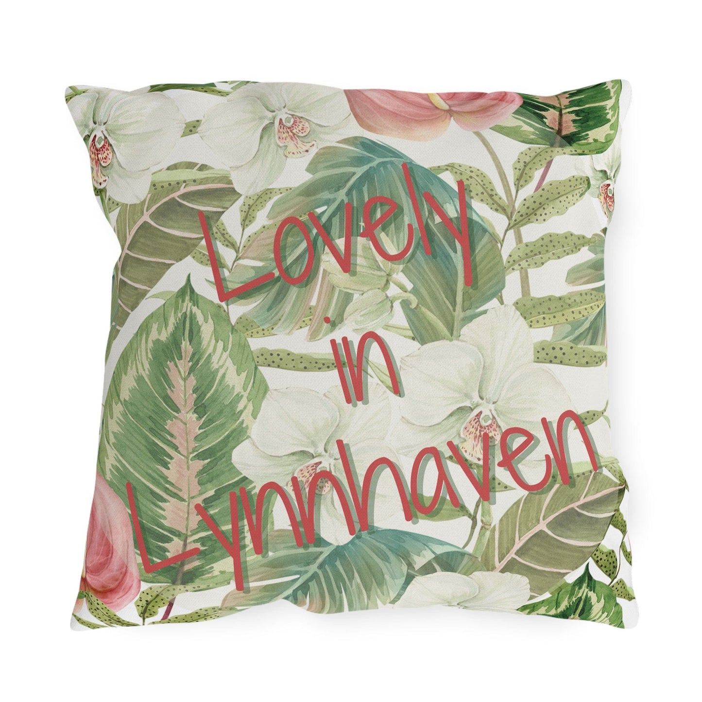 Take the 2nd Exit Florida Villages of Outdoor Pillows (Pink Lettering) - Lynnhaven