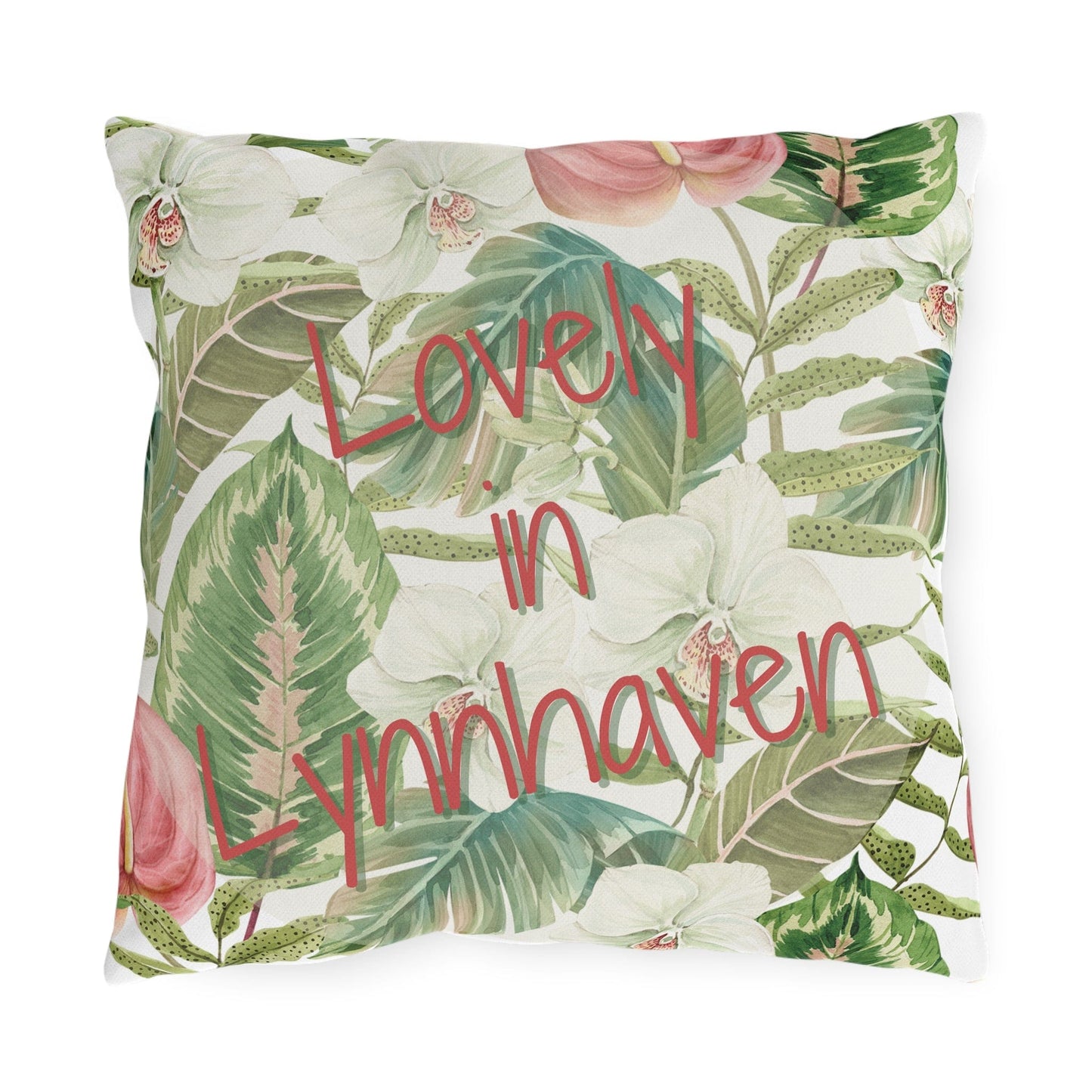 Take the 2nd Exit Florida Villages of Outdoor Pillows (Pink Lettering) - Lynnhaven
