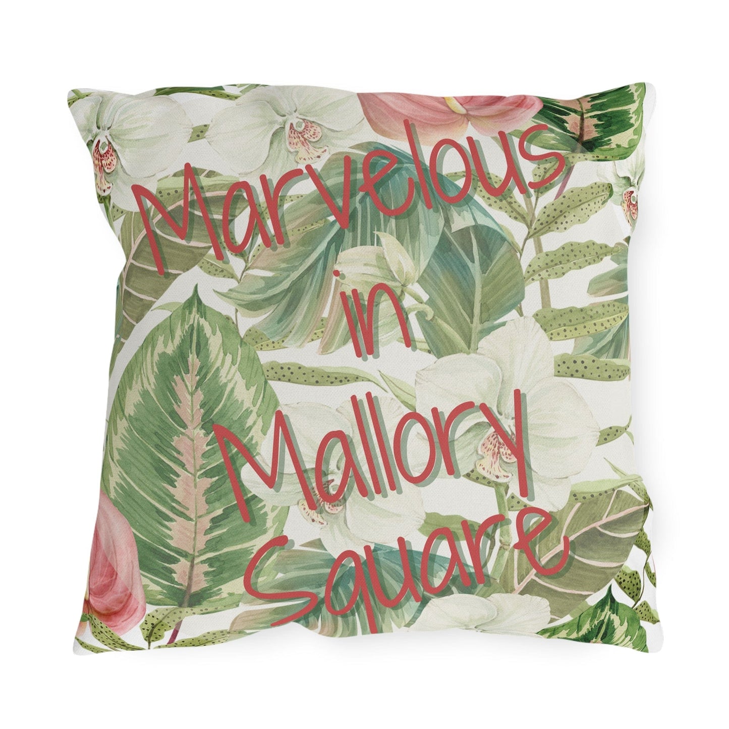 Take the 2nd Exit Florida Villages of Outdoor Pillows (Pink Lettering) - Mallory Square