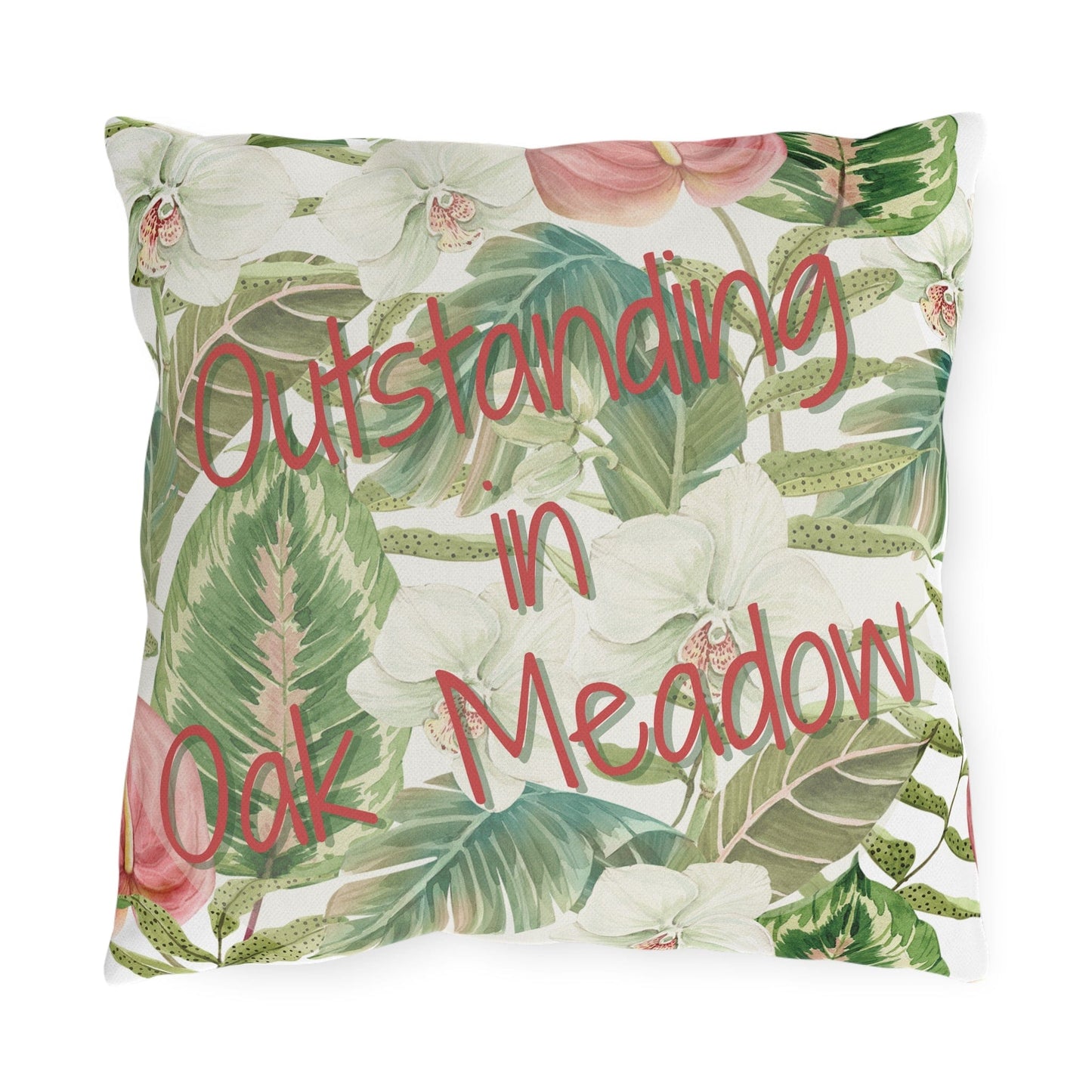 Take the 2nd Exit Florida Villages of Outdoor Pillows (Pink Lettering) - Oak Meadow