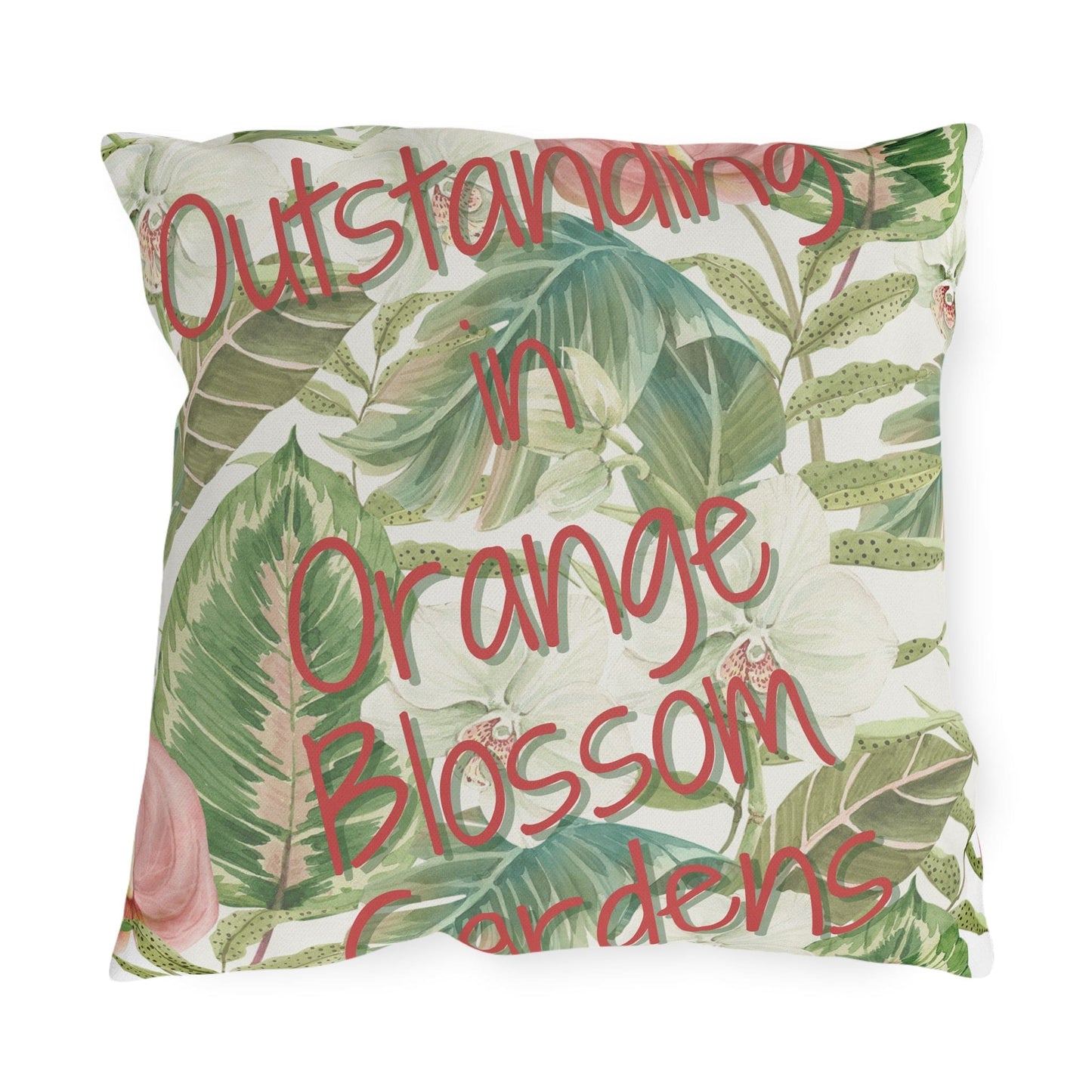 Take the 2nd Exit Florida Villages of Outdoor Pillows (Pink Lettering) - Orange Blossom Gardens