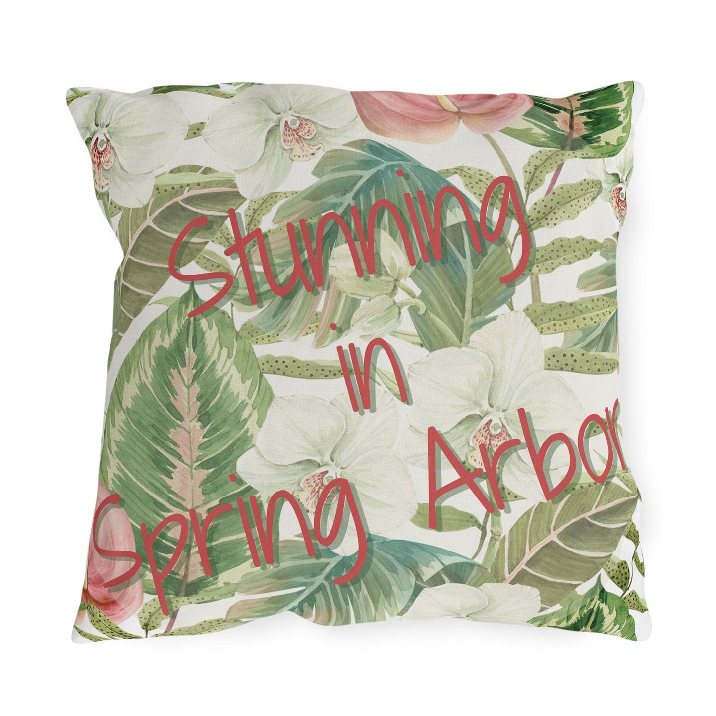 Take the 2nd Exit Florida Villages of Outdoor Pillows (Pink Lettering) - Spring Arbor