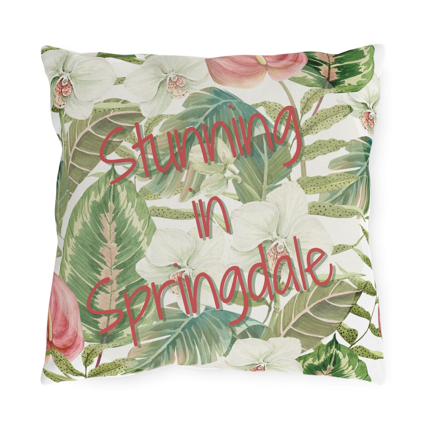 Take the 2nd Exit Florida Villages of Outdoor Pillows (Pink Lettering) - Springdale