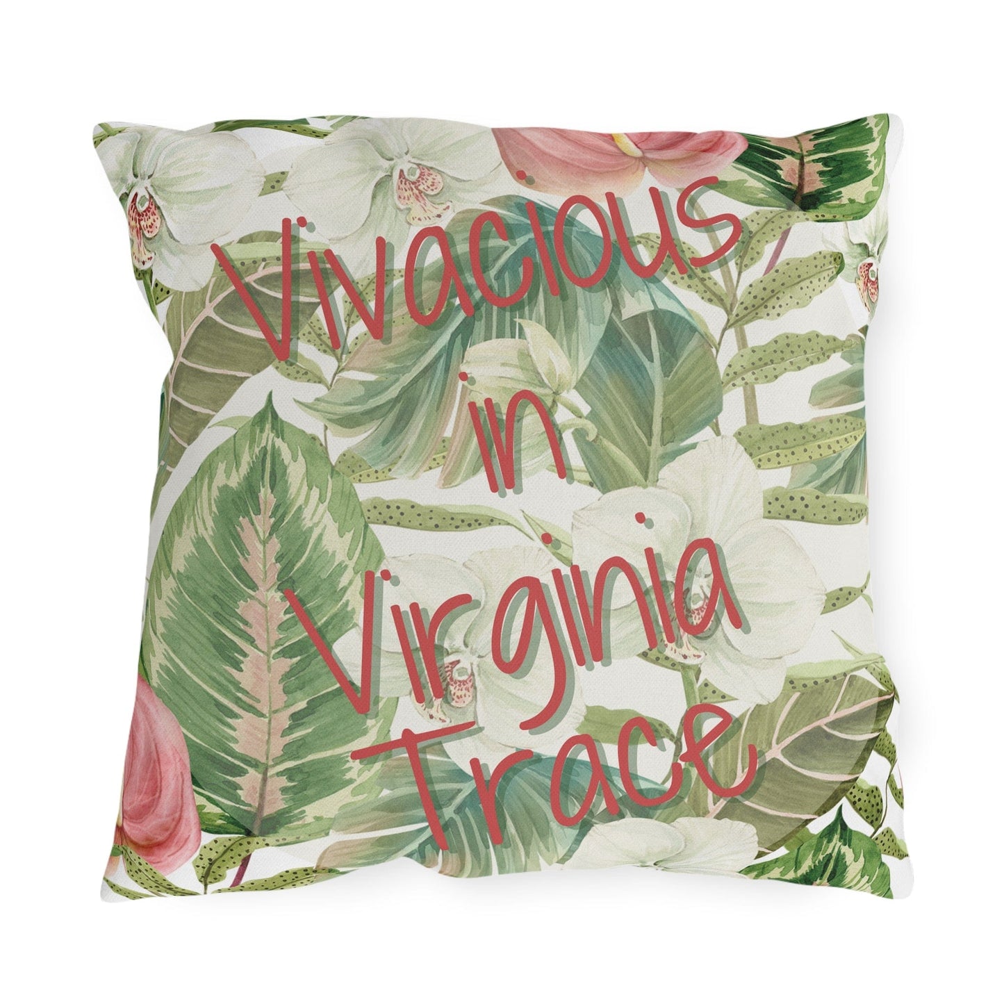 Take the 2nd Exit Florida Villages of Outdoor Pillows (Pink Lettering) - Virginia Trace