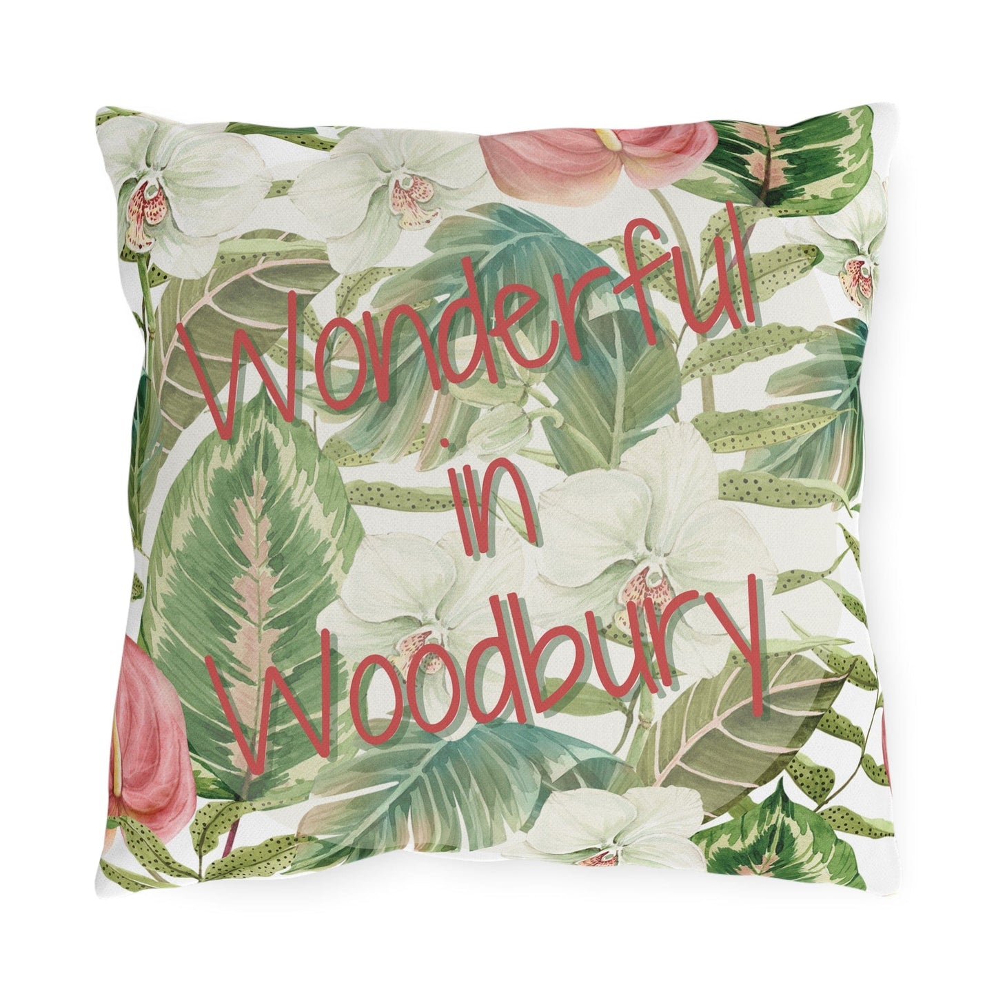 Take the 2nd Exit Florida Villages of Outdoor Pillows (Pink Lettering) - Woodbury