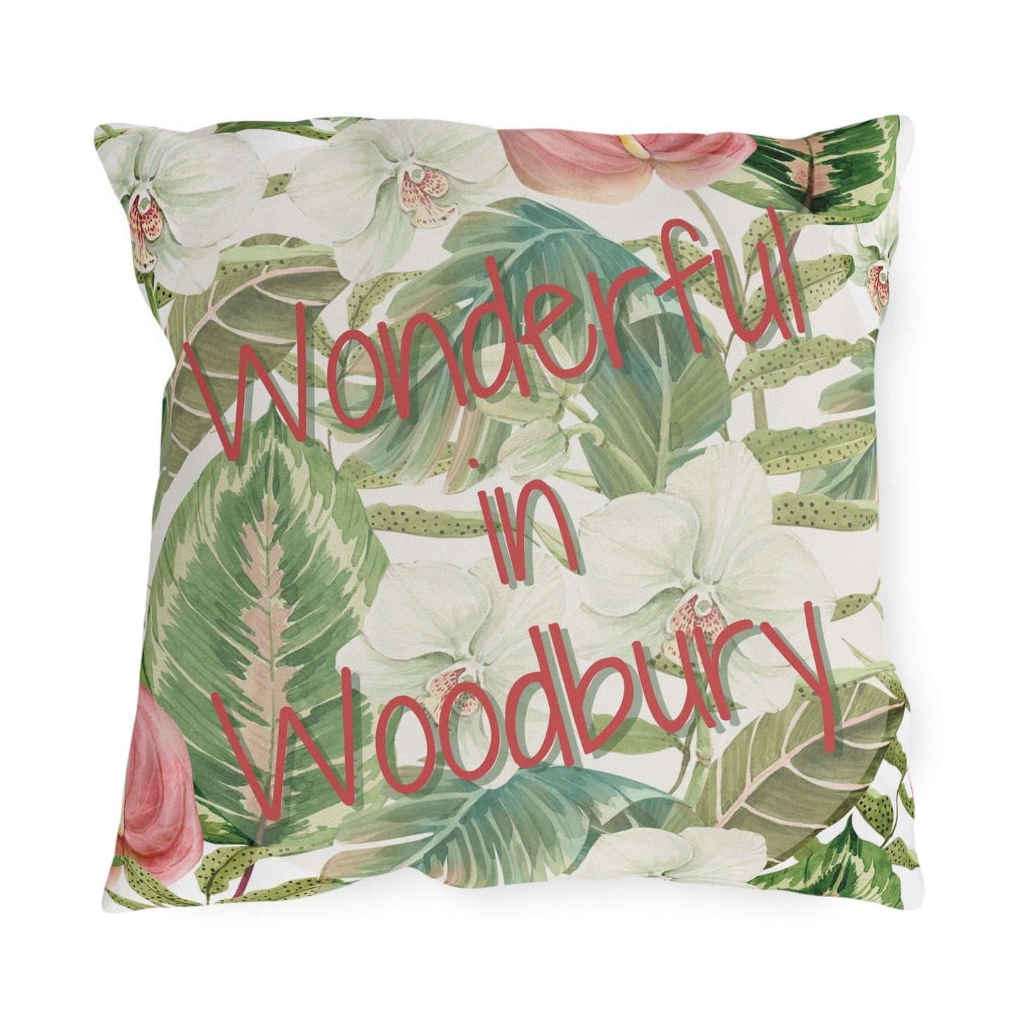 Take the 2nd Exit Florida Villages of Outdoor Pillows (Pink Lettering) - Woodbury