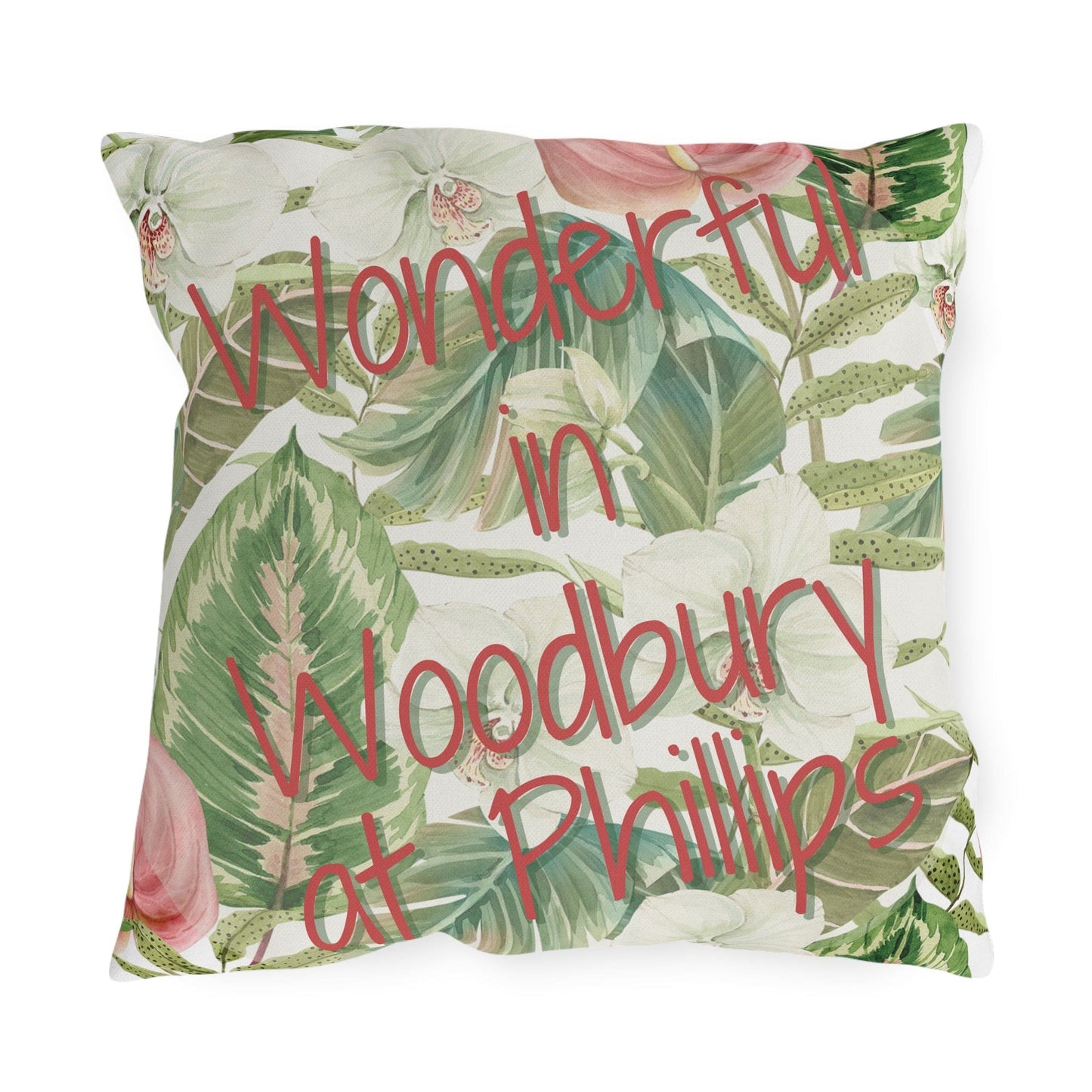 Take the 2nd Exit Florida Villages of Outdoor Pillows (Pink Lettering) - Woodbury at Phillips