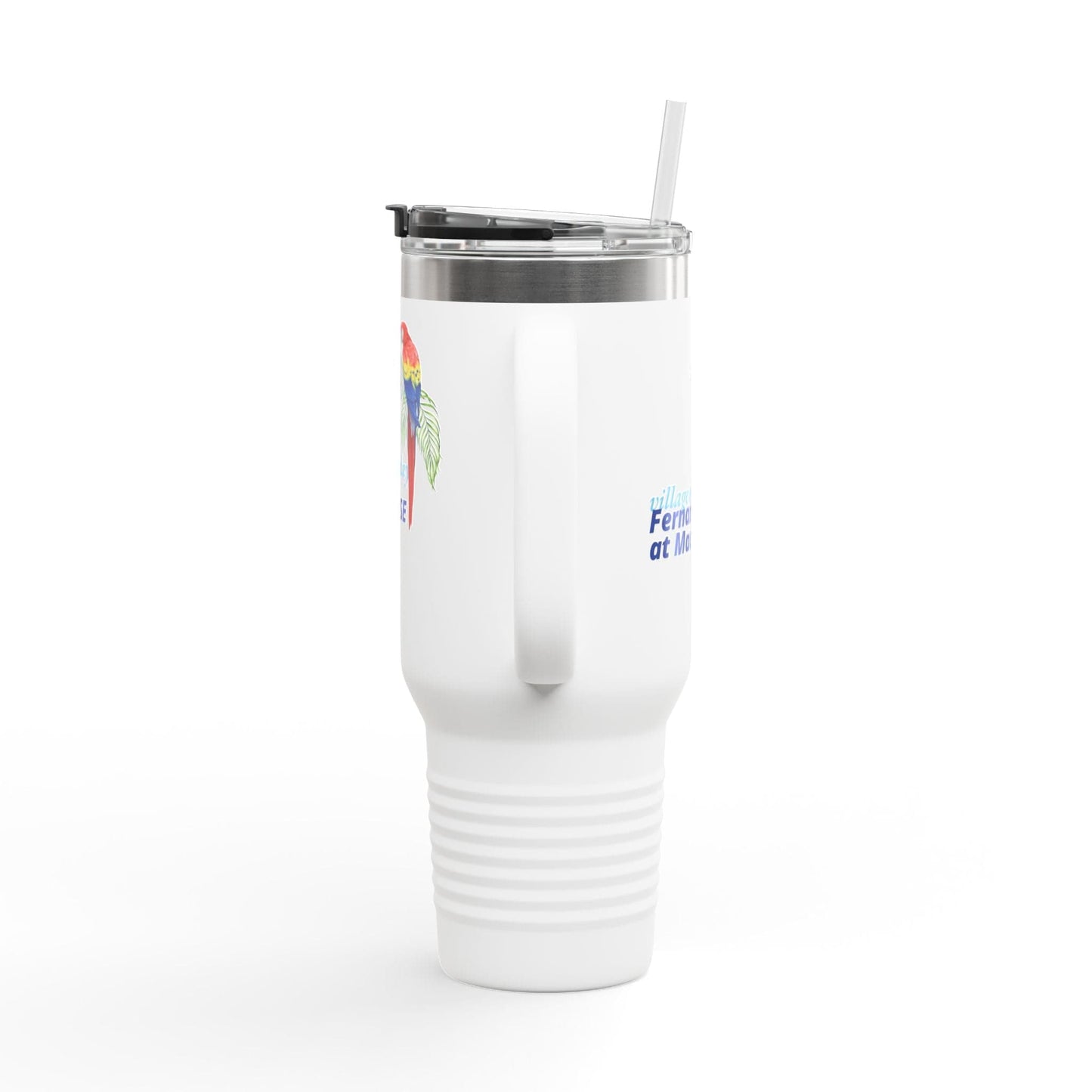 Printify Florida Villages of Parrot Design Insulated Travel Mug 40oz - Fernandina at MacClenny