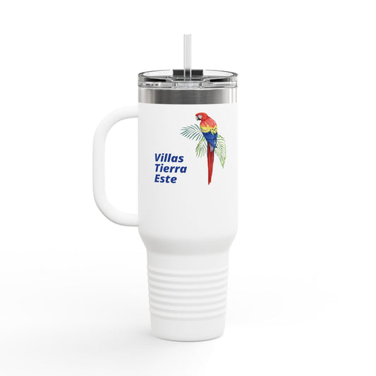 Printify Florida Villages of  Parrot Design Insulated Travel Mug 40oz - Villas Tierra Este