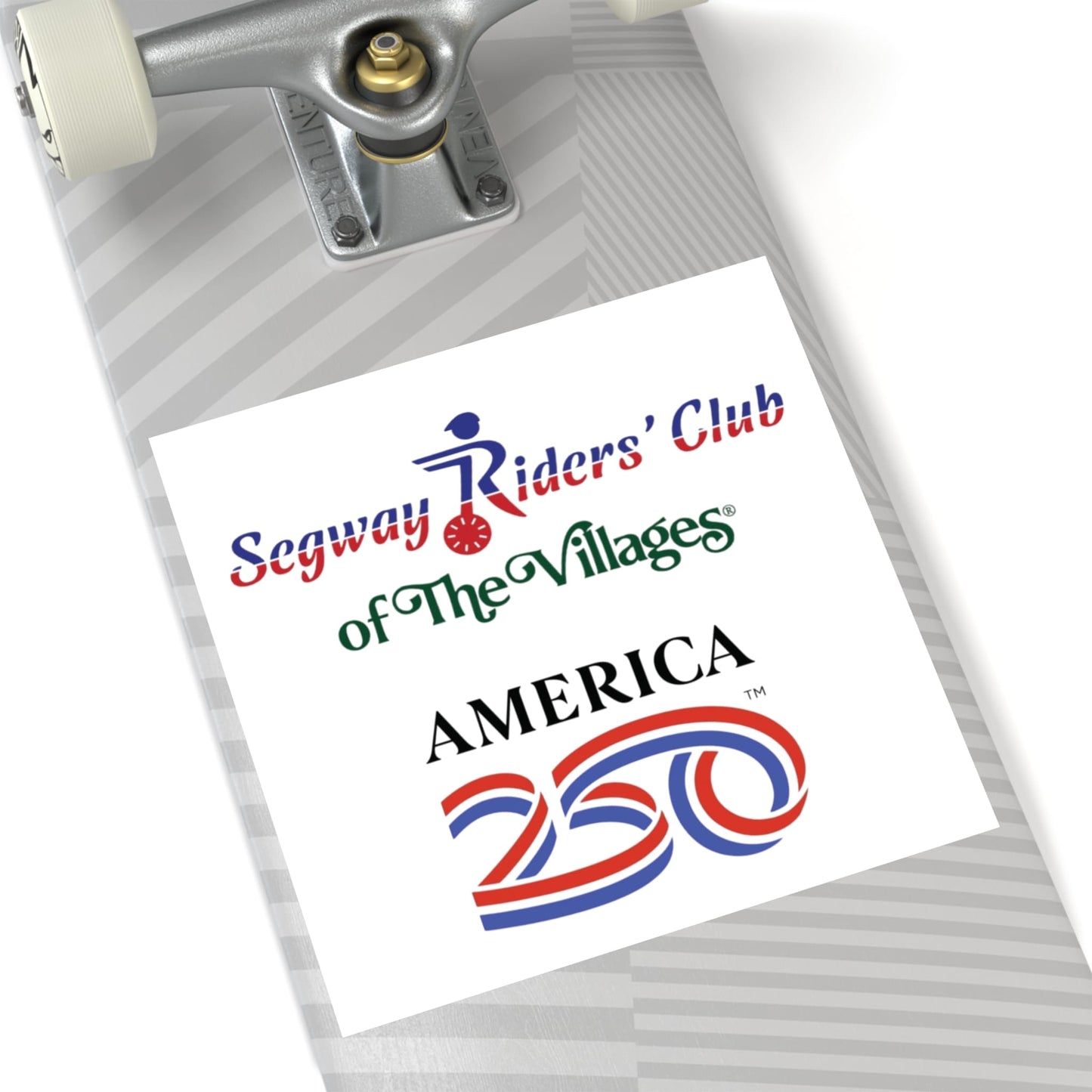 Printify Florida Villages of Segway Riders' Club of The Villages "America 250" Square Sticker