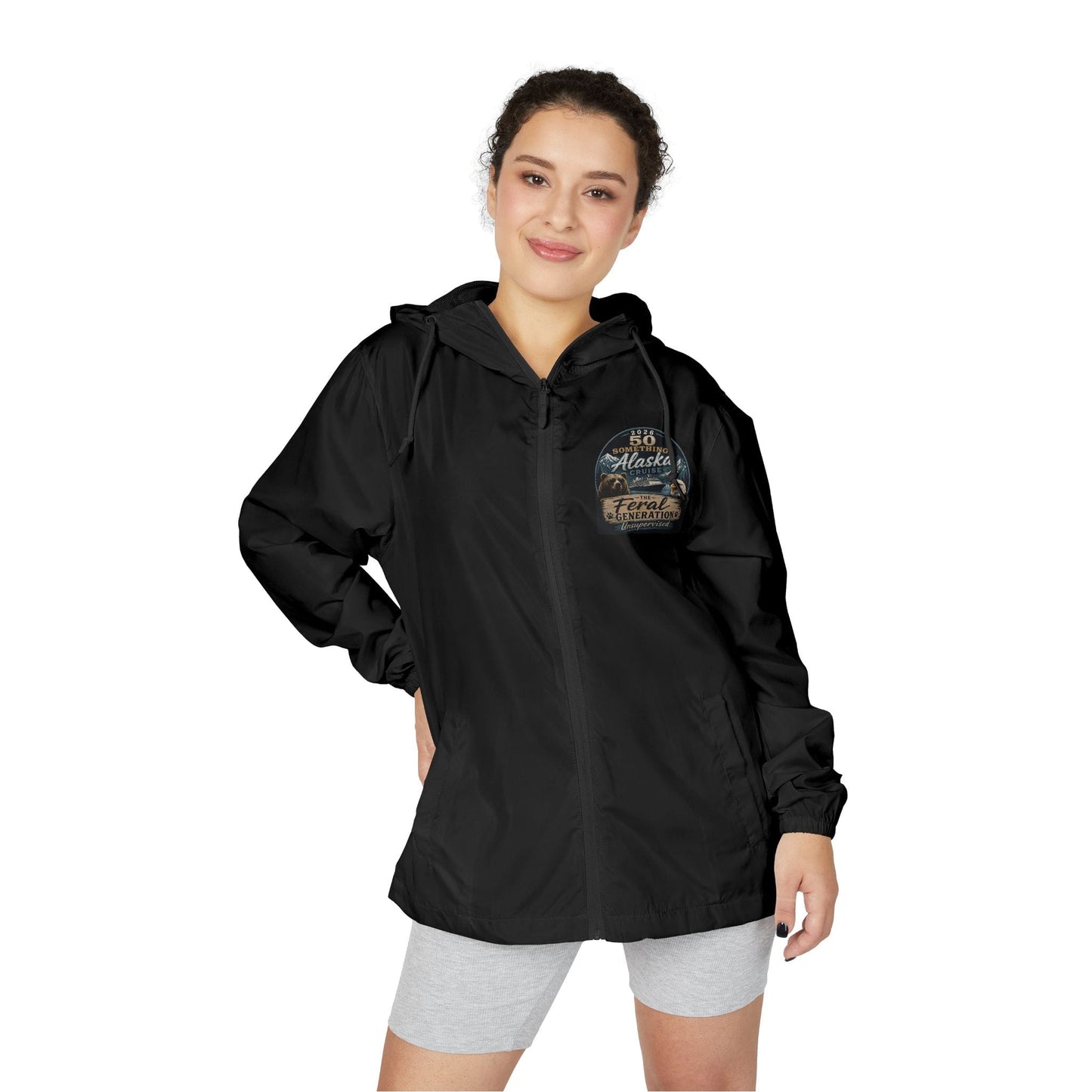 Printify Florida Villages of  Adventure Patch Windbreaker Jacket — 50 Somethings Feral Generation