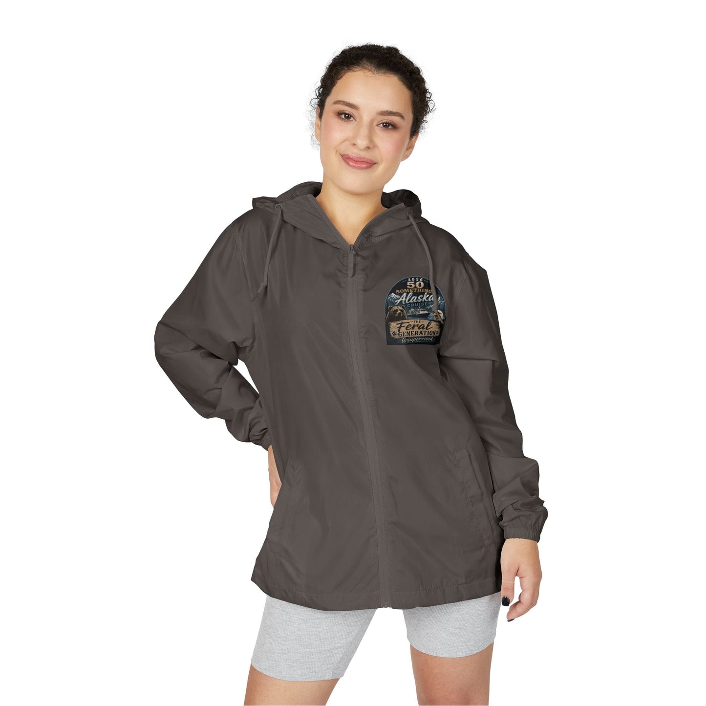 Printify Florida Villages of  Adventure Patch Windbreaker Jacket — 50 Somethings Feral Generation