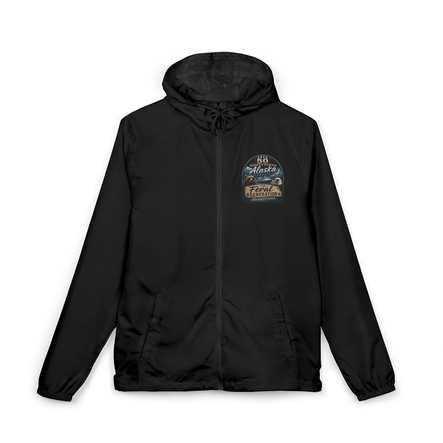 Printify Florida Villages of  Adventure Patch Windbreaker Jacket — 50 Somethings Feral Generation