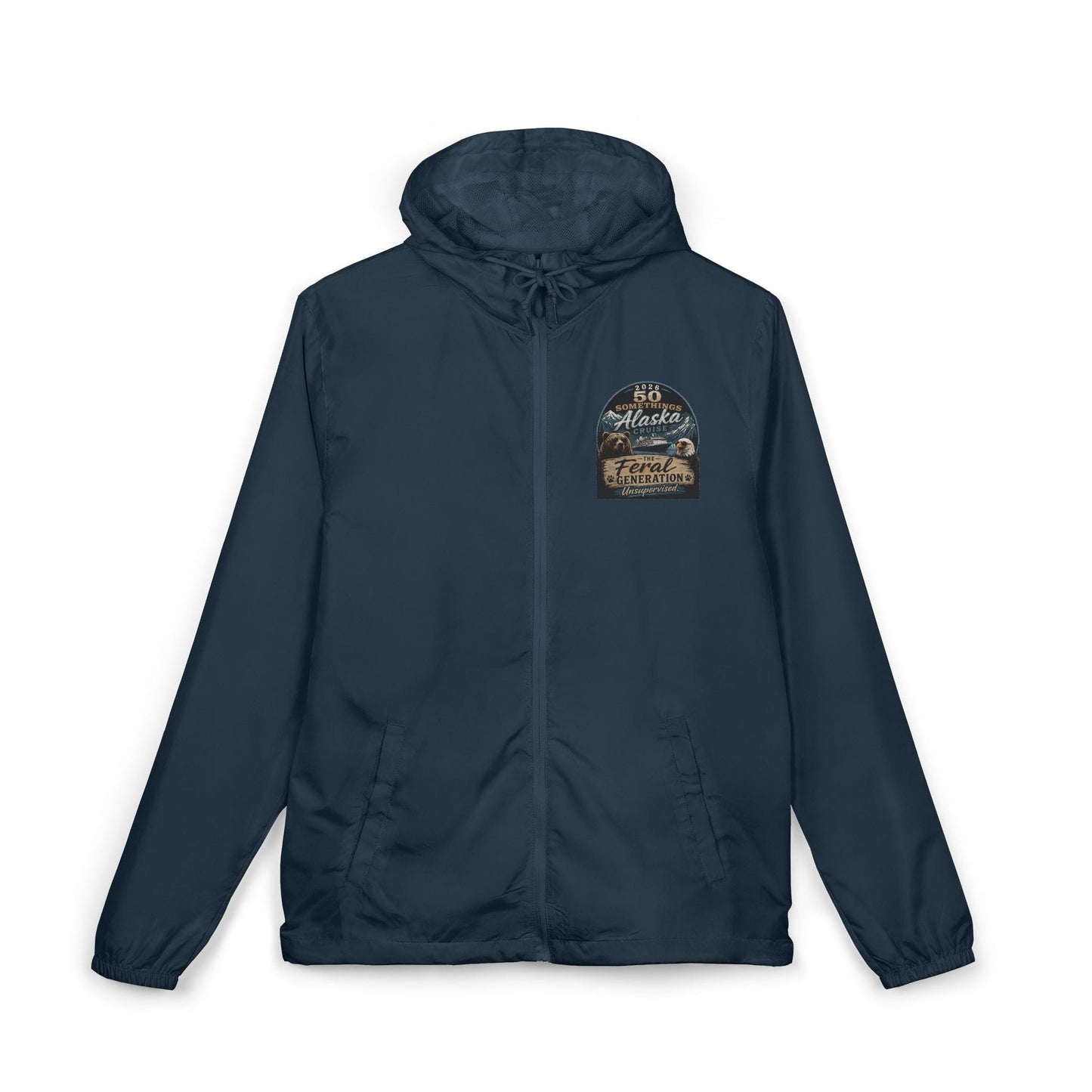 Printify Florida Villages of  Adventure Patch Windbreaker Jacket — 50 Somethings Feral Generation