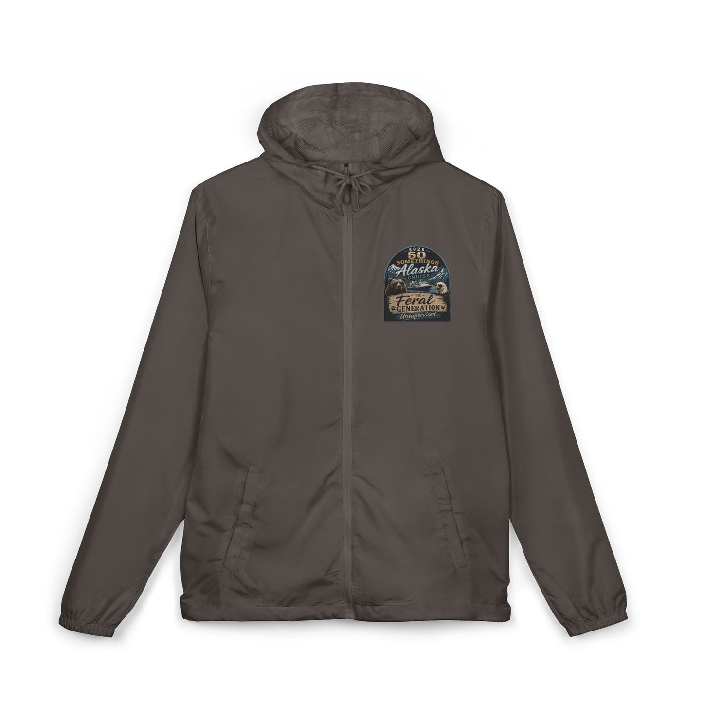 Printify Florida Villages of  Adventure Patch Windbreaker Jacket — 50 Somethings Feral Generation