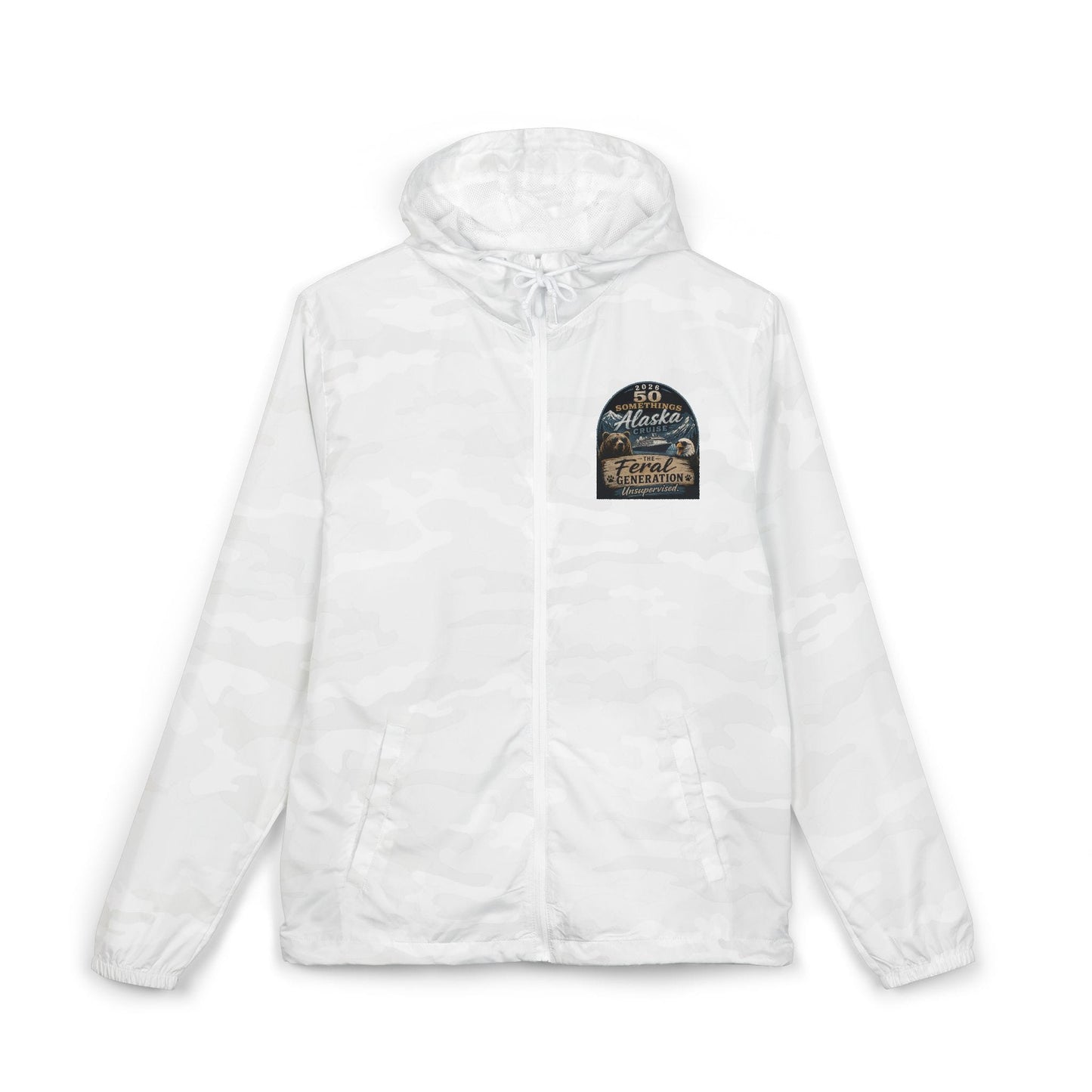 Printify Florida Villages of  Adventure Patch Windbreaker Jacket — 50 Somethings Feral Generation