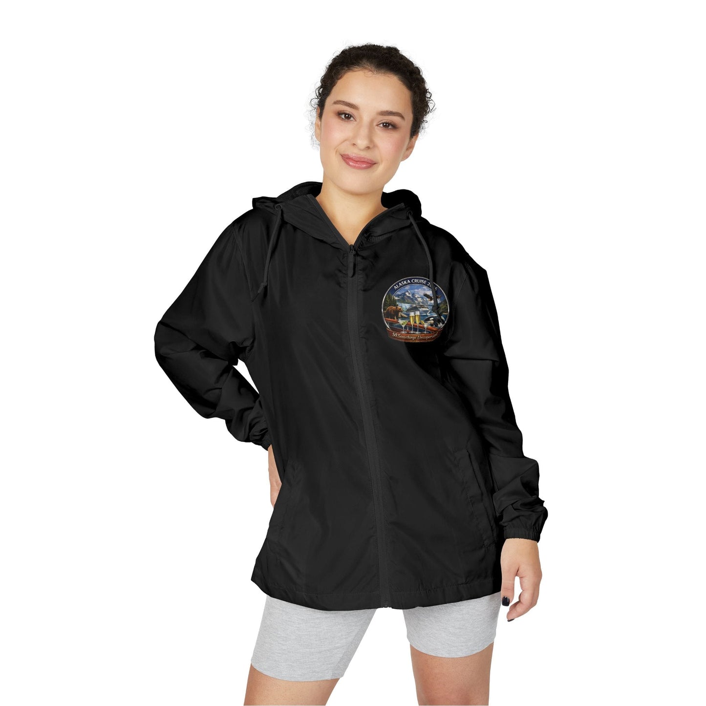 Printify Florida Villages of  Adventure Patch Windbreaker Jacket — 50 Somethings Unsupervised
