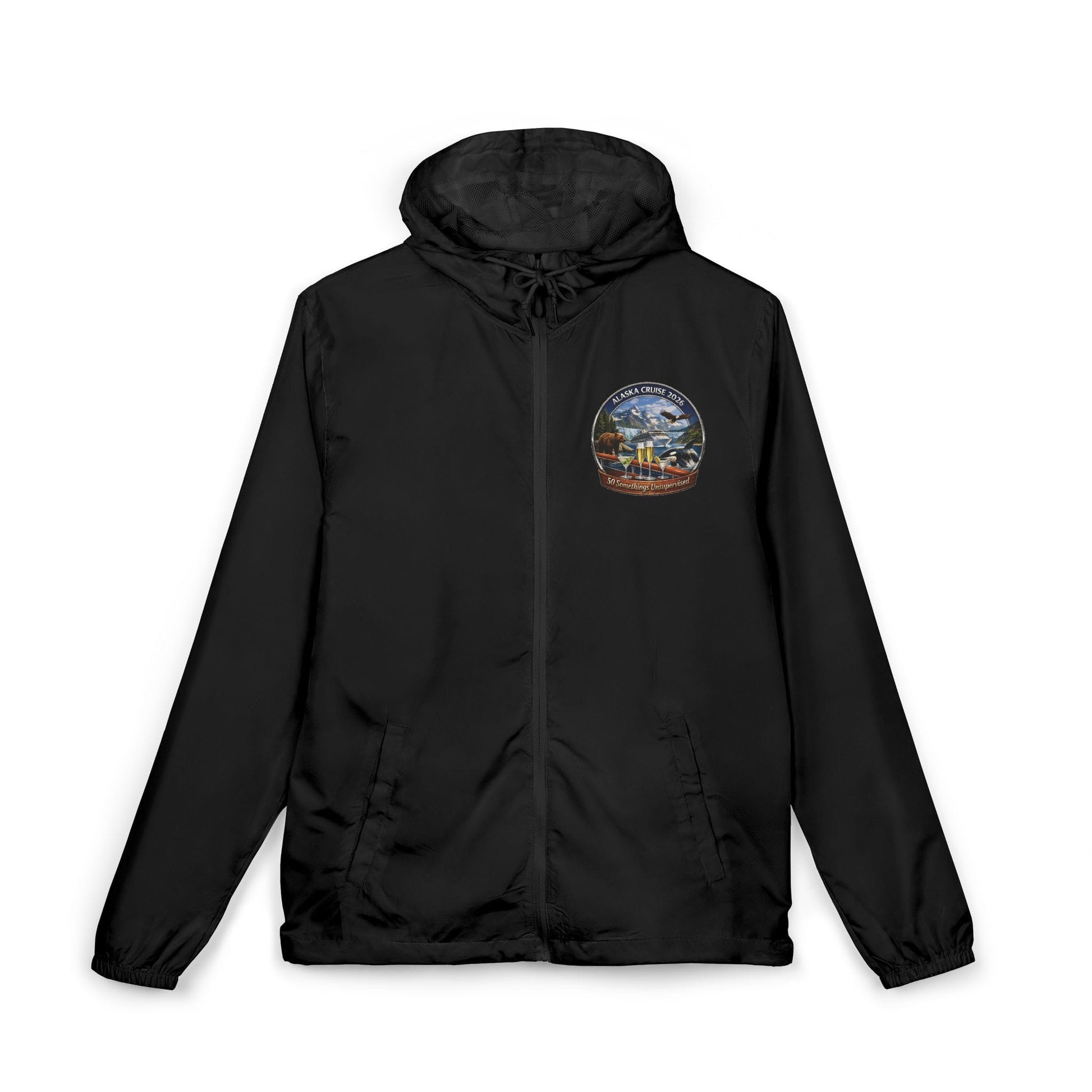 Printify Florida Villages of  Adventure Patch Windbreaker Jacket — 50 Somethings Unsupervised