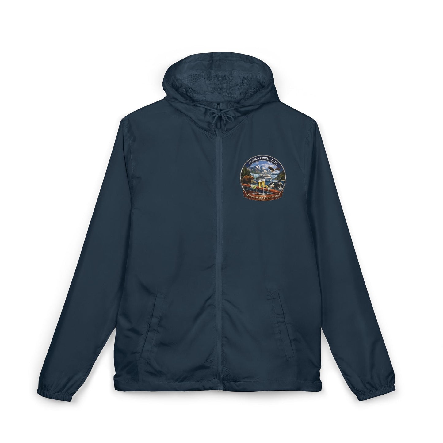 Printify Florida Villages of  Adventure Patch Windbreaker Jacket — 50 Somethings Unsupervised