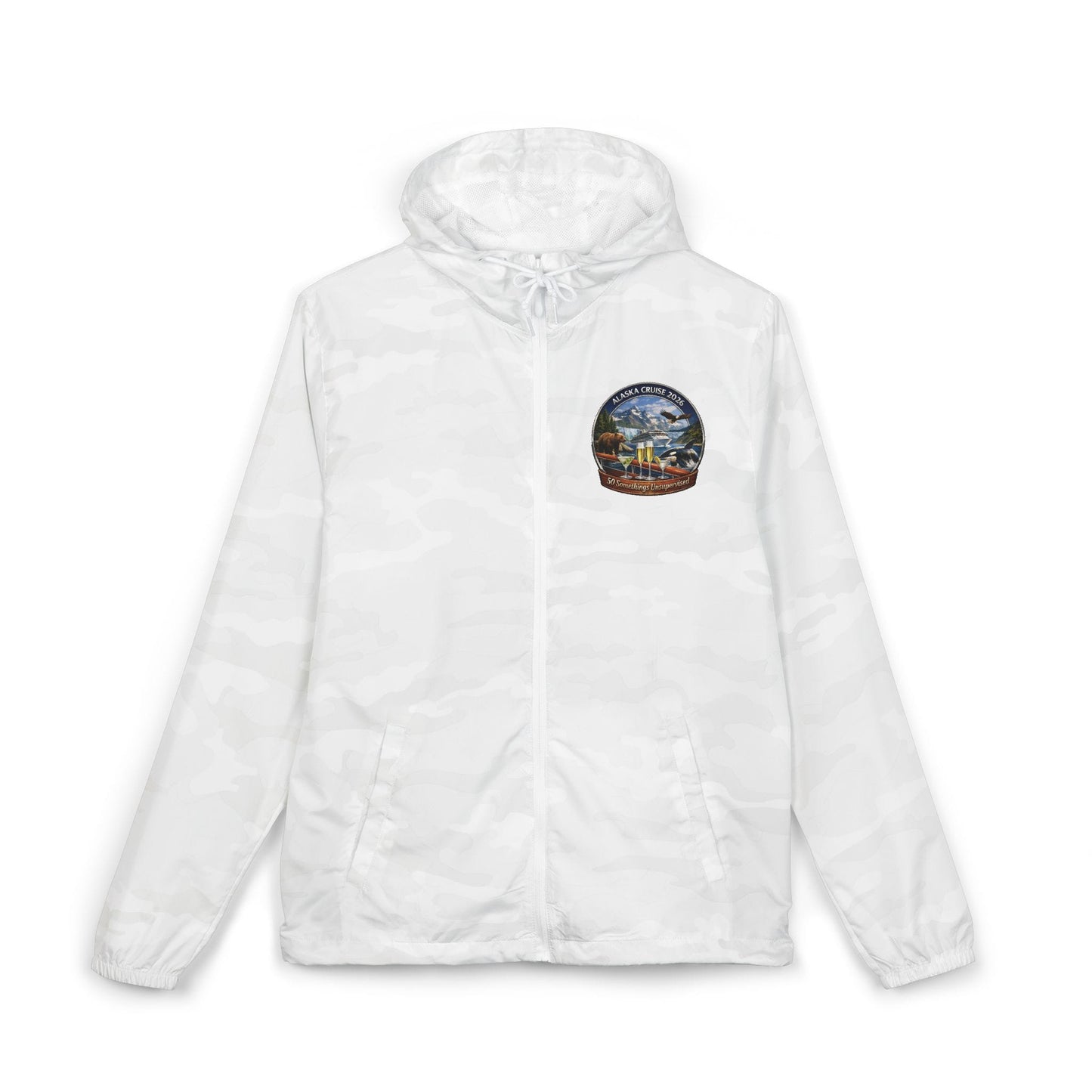 Printify Florida Villages of  Adventure Patch Windbreaker Jacket — 50 Somethings Unsupervised